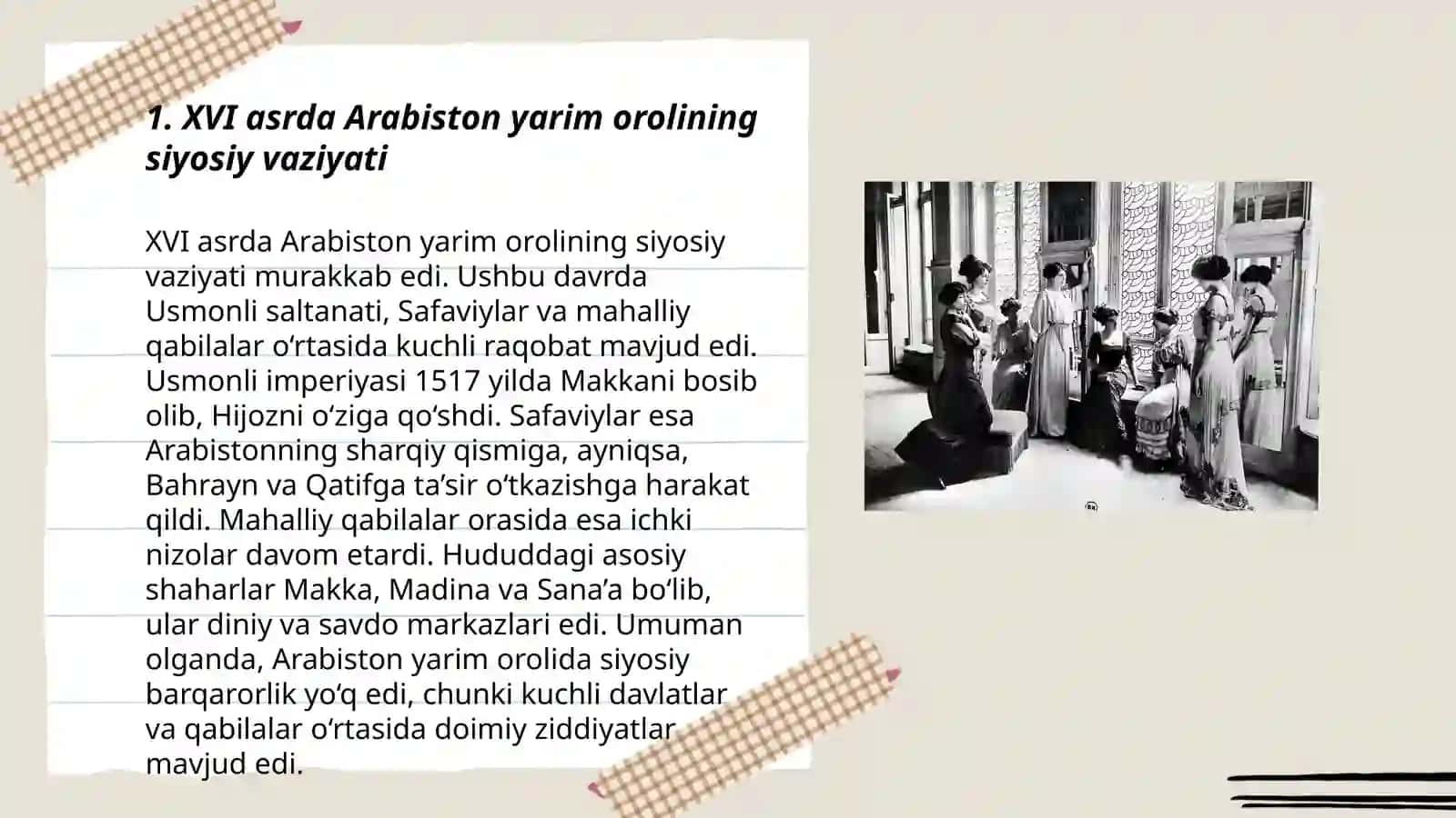 XVI-XIX asrlarda Arabiston yarim oroli davlatlari 3