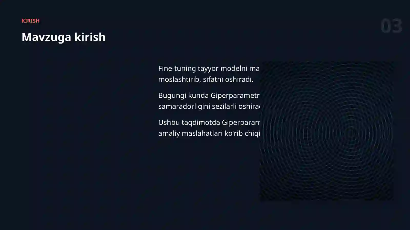 MODELLARNI SOZLASH (FINE-TUNING) 3