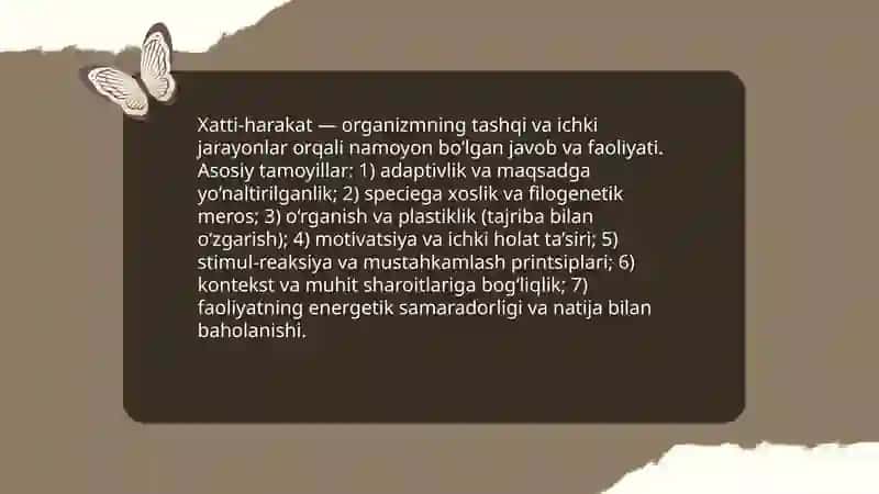 Xatti-harakat qurilmalari. Zoopsixologiya va qiyosiy psixologiyaga kirish 3