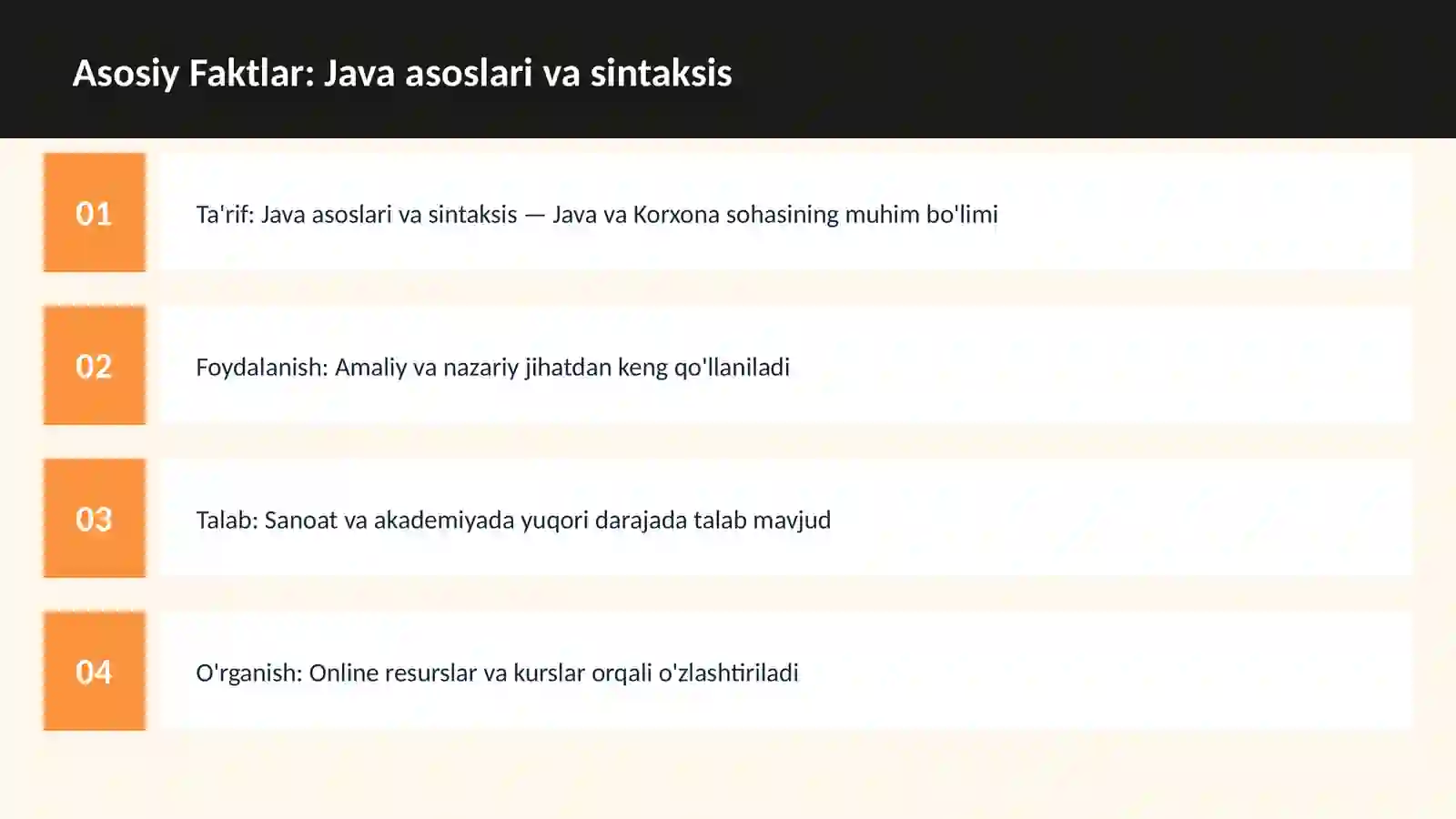 Java asoslari va sintaksis 3