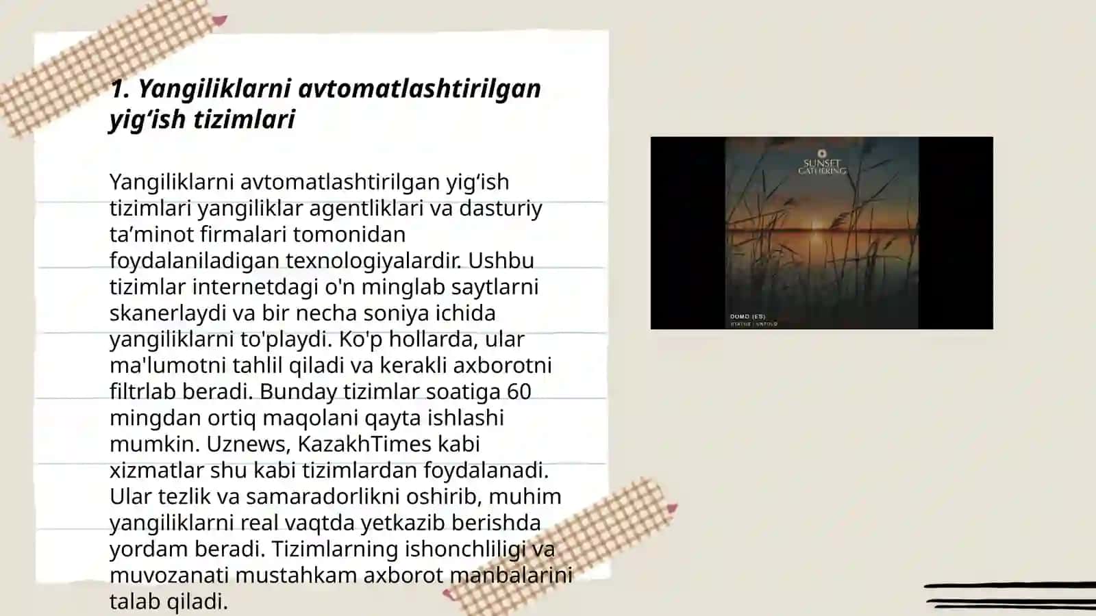 Yangiliklarni avtomatlashtirilgan yigʻish tizimlari 3