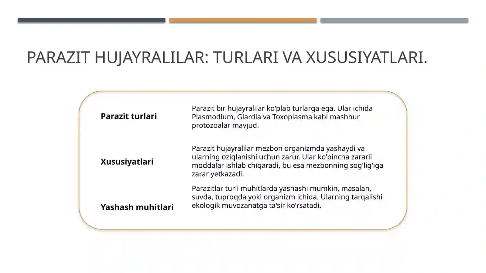 Parazit bir hujayralilar 3