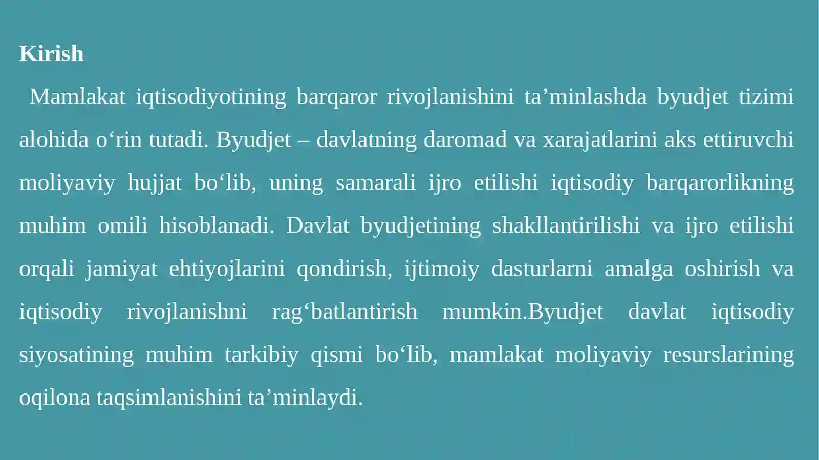 Byudjet ijrosini tashkil etish 3