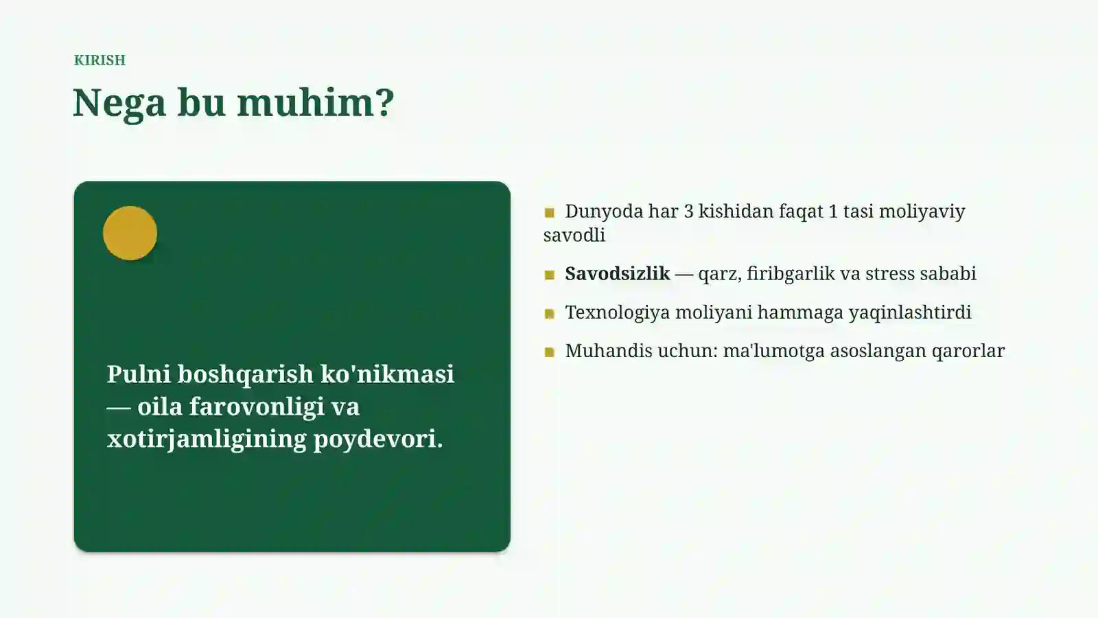 Moliyaviy savodxonlik 3