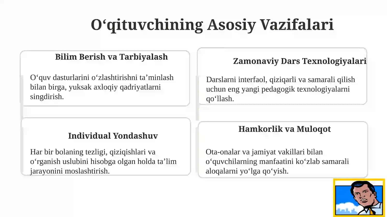 Bolalar ta'limidagi yangi standartlar va o‘qituvchining transformatsiyalashgan roli 3