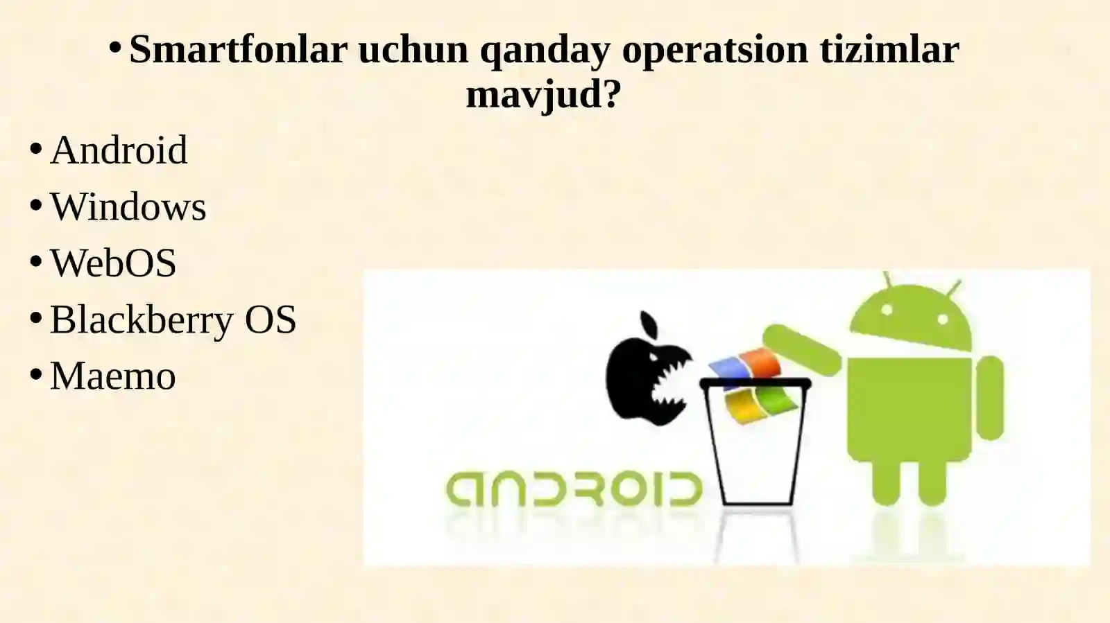 Android operatsion tizim haqida tushuncha 3