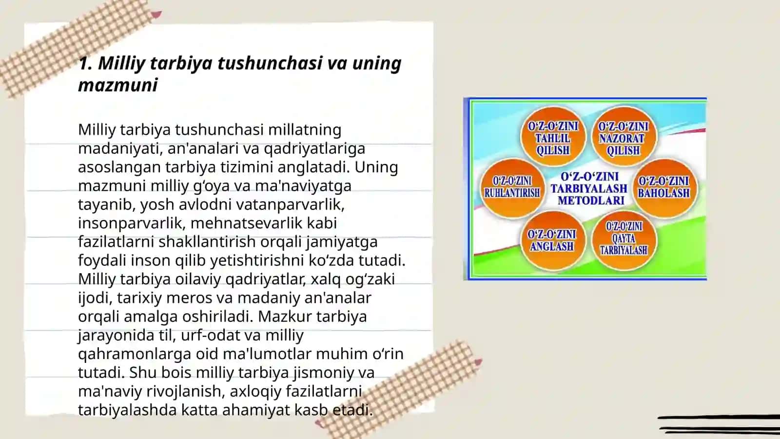 Bulajak Oʻquvchilarni milliy tarbiyaning pedagogik psixologik asoslari bilan qurollantirish 3
