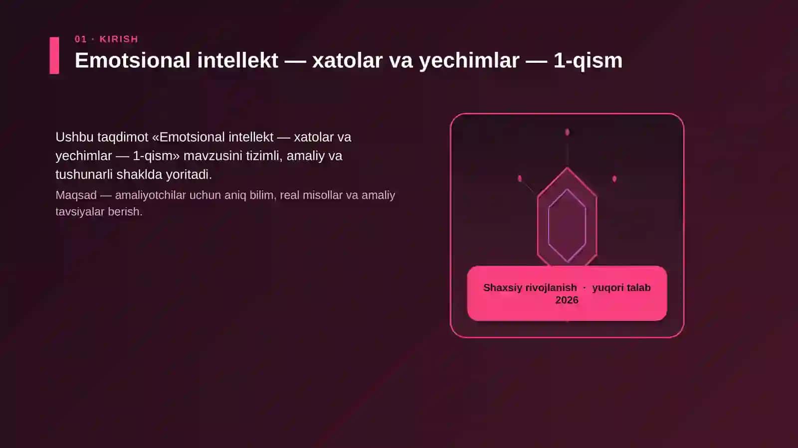 Emotsional intellekt — xatolar va yechimlar — 1-qism 3