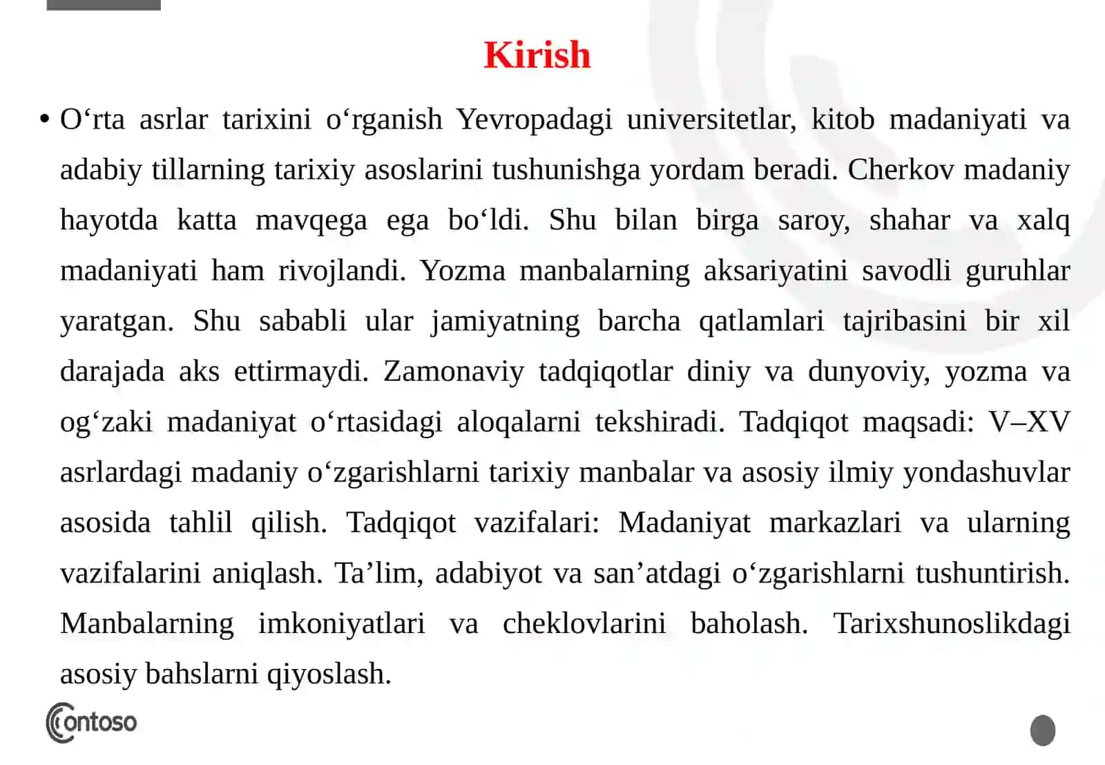 V–X Vasrlarda g‘arbiy yevropa madaniyat tarixiga oid ilmiy tadqiqotlar 3