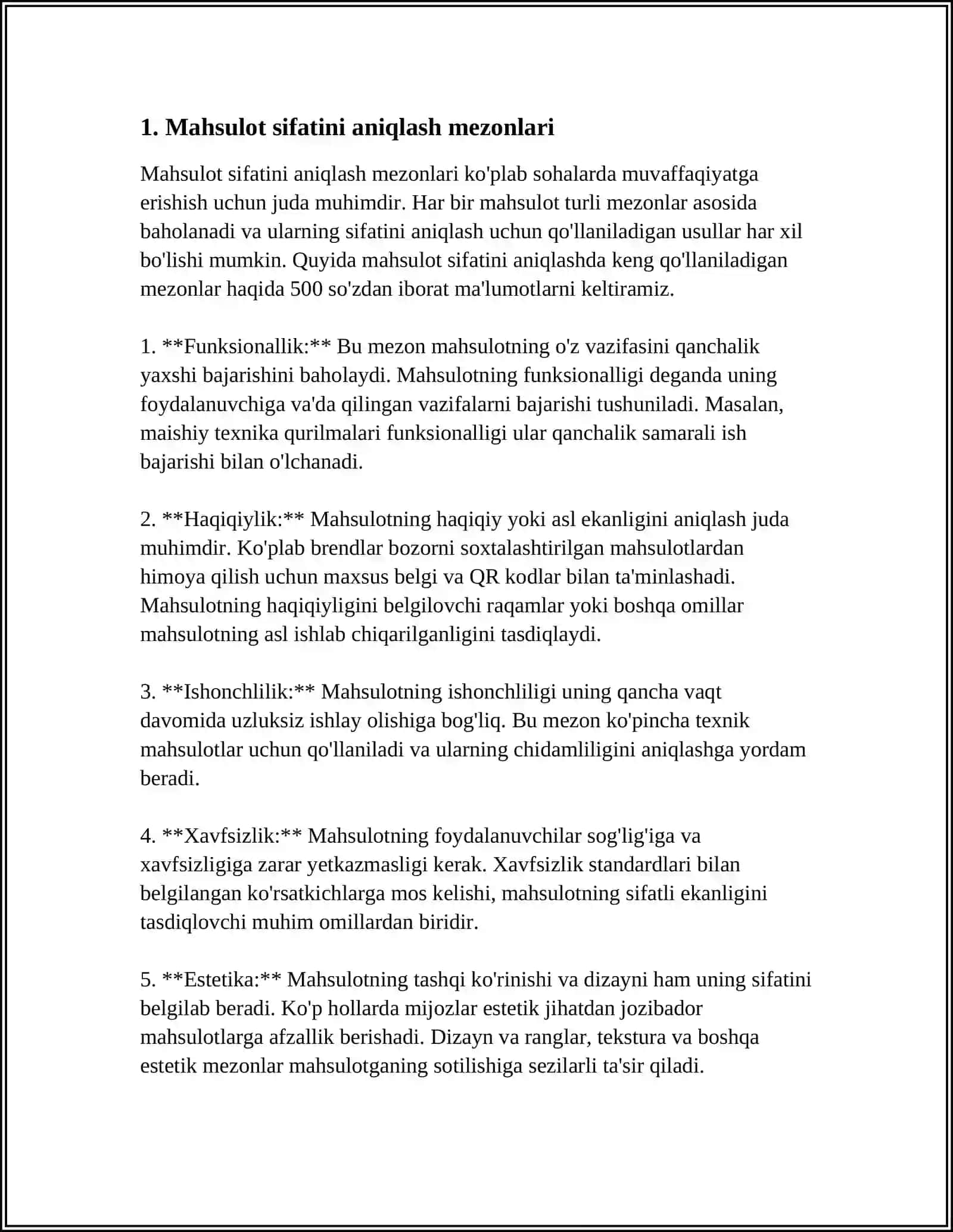 MAHSULOT SIFATI VA MAHSULOT CHIQISHINI TEXNOLOGIK SXEMA TANLASH 3