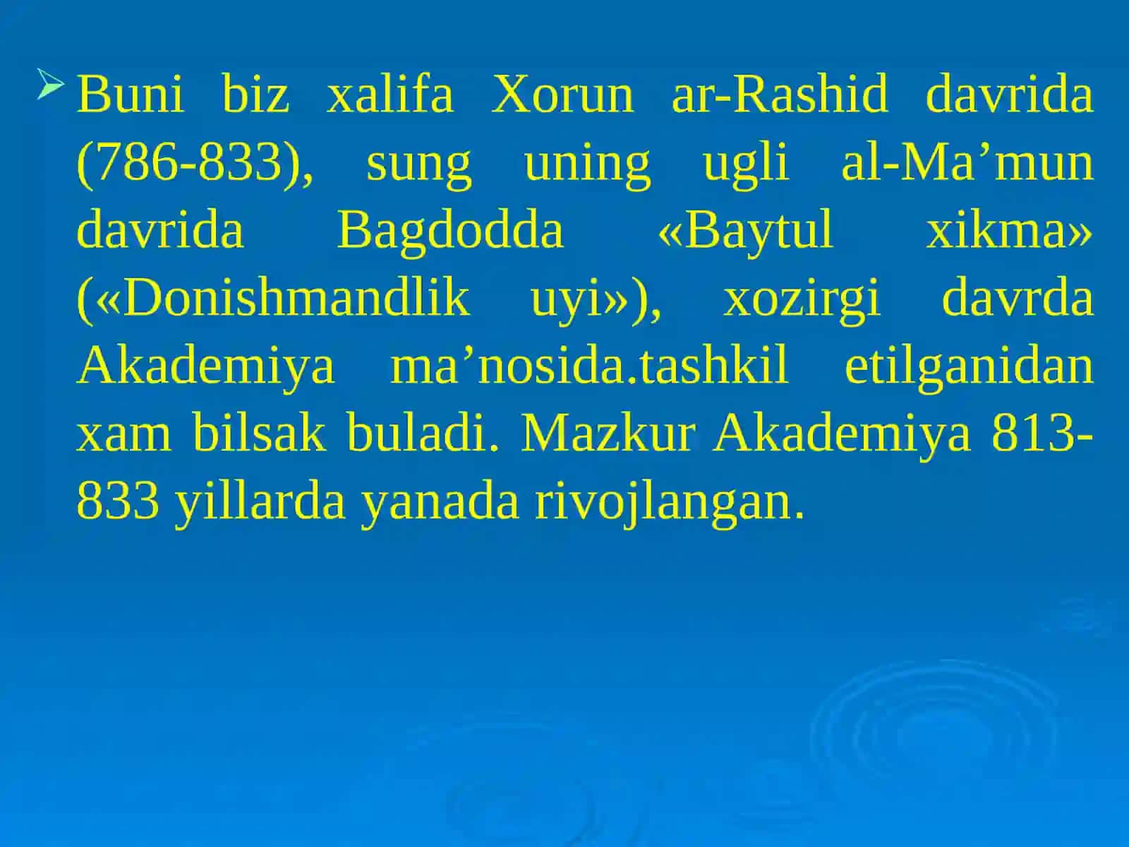 3-Sharq Uyg’onish davrida ta’lim-tarbiya to’g’risidagi fikrlar (IX-XII asrlar) 3
