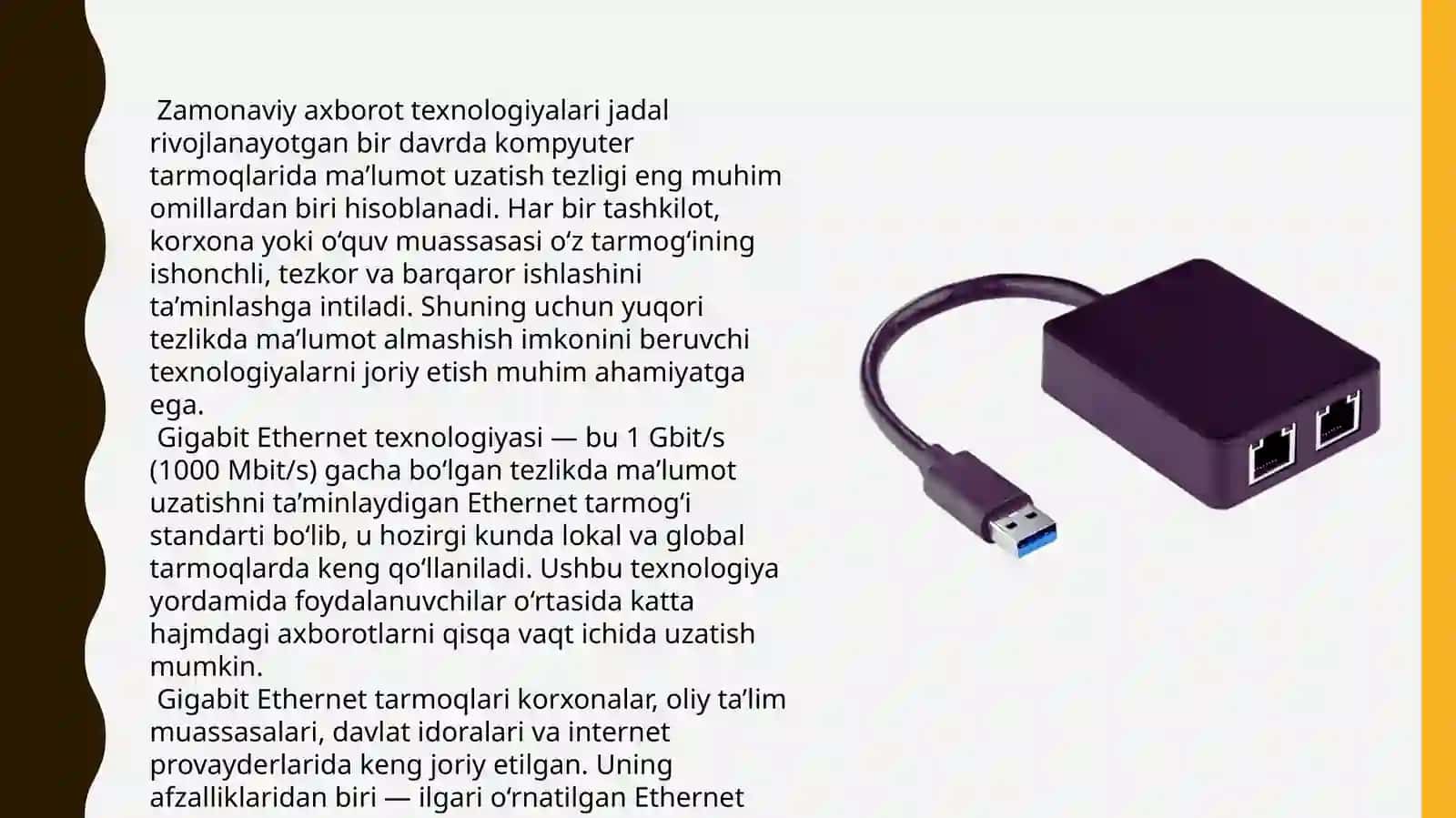 Gigabit Ethernet texnalogiyasini o’rganib chiqish 3
