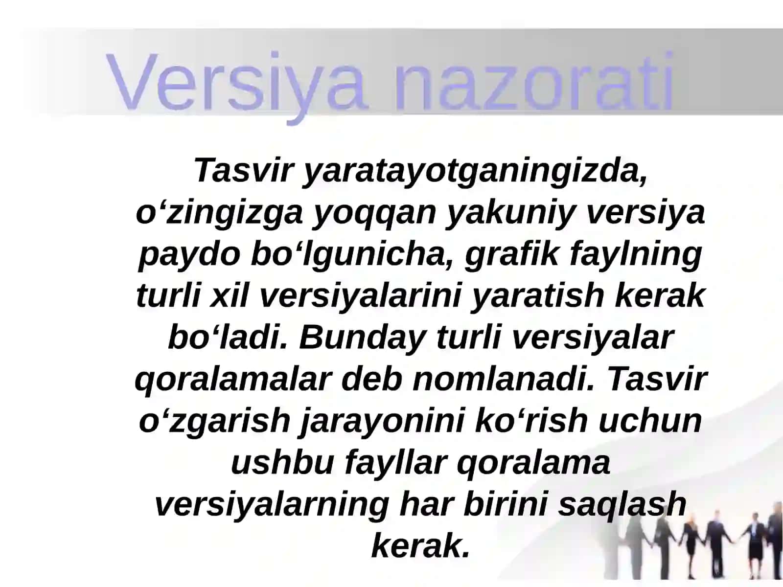 Versiya nazorati. Ishning boshlang‘ich  nusxalari 3