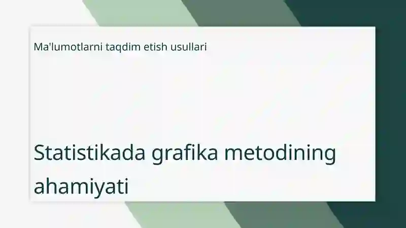 Statistikada grafika metodi 3
