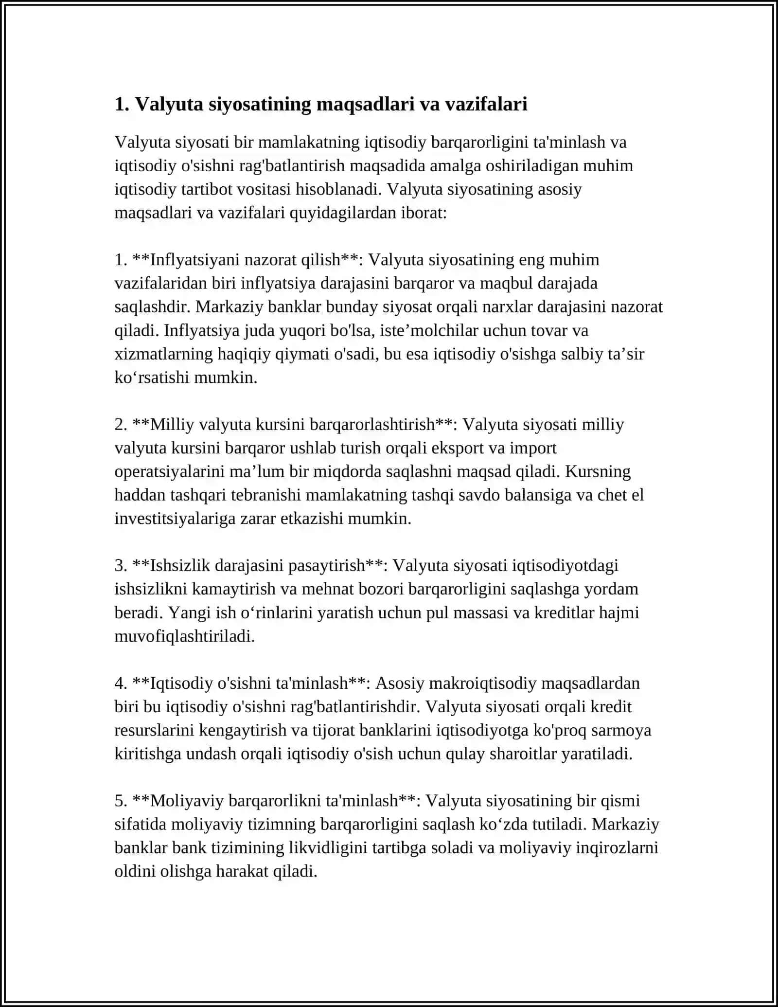 IQTISODIY SIYOSAT VALYUTA SIYOSATI 3