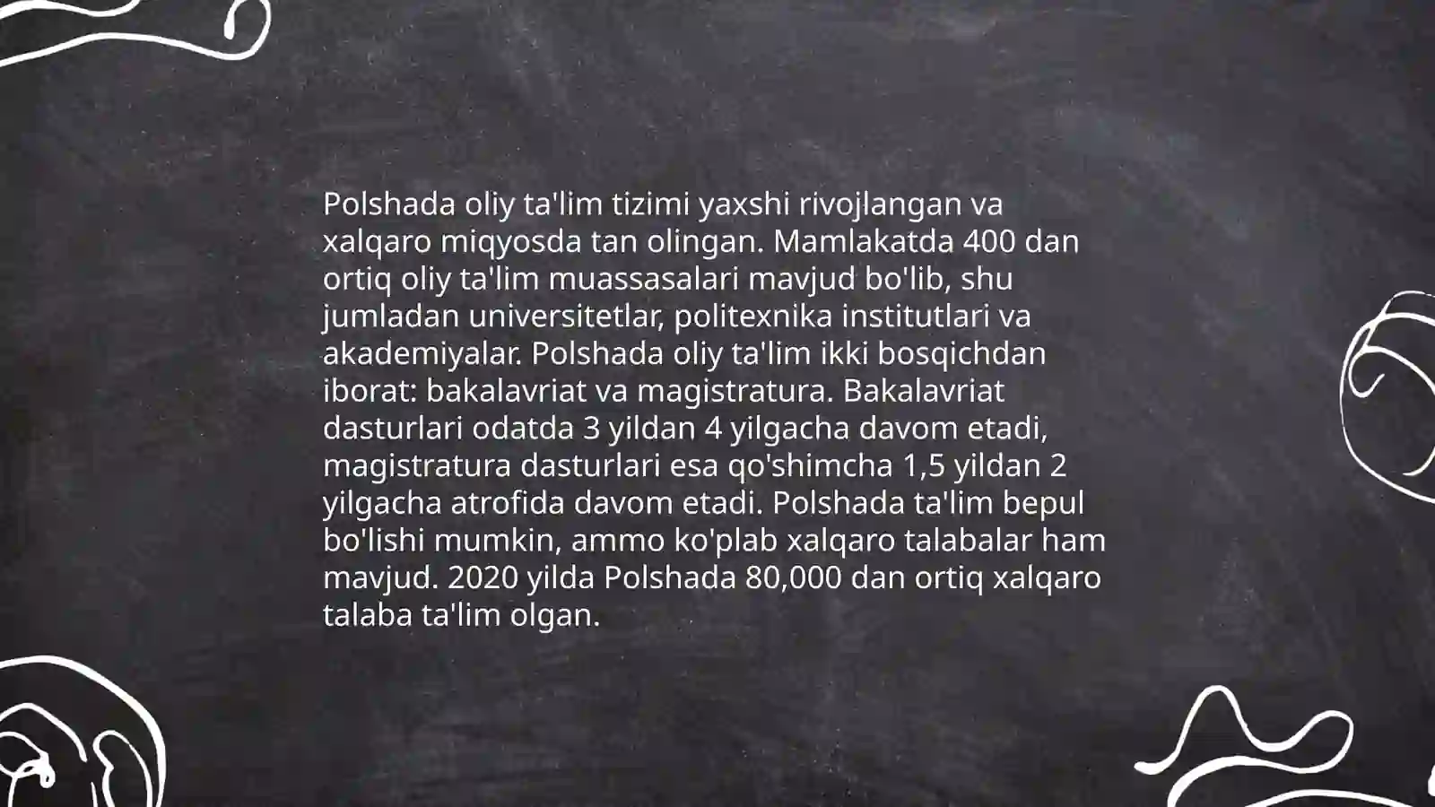 Polsha davlatining ta'lim sohalari 3