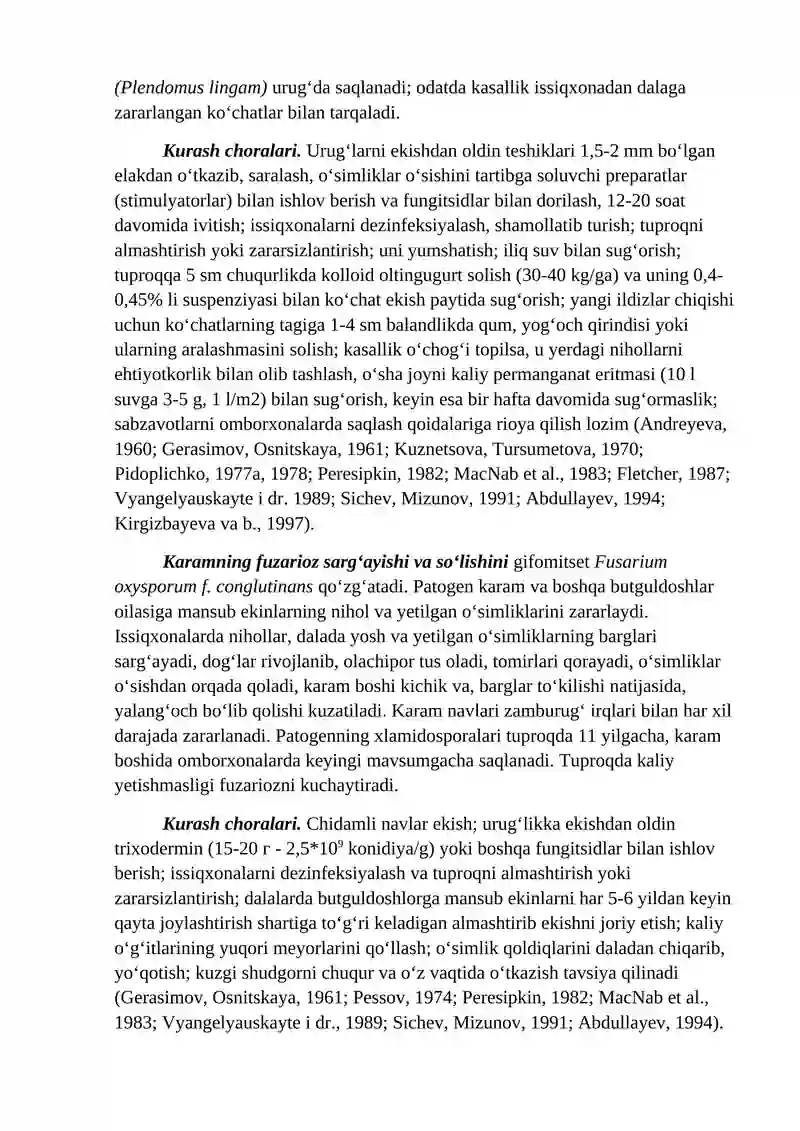 Karam kasalliklari va ularga qarshi kurash choralari 3