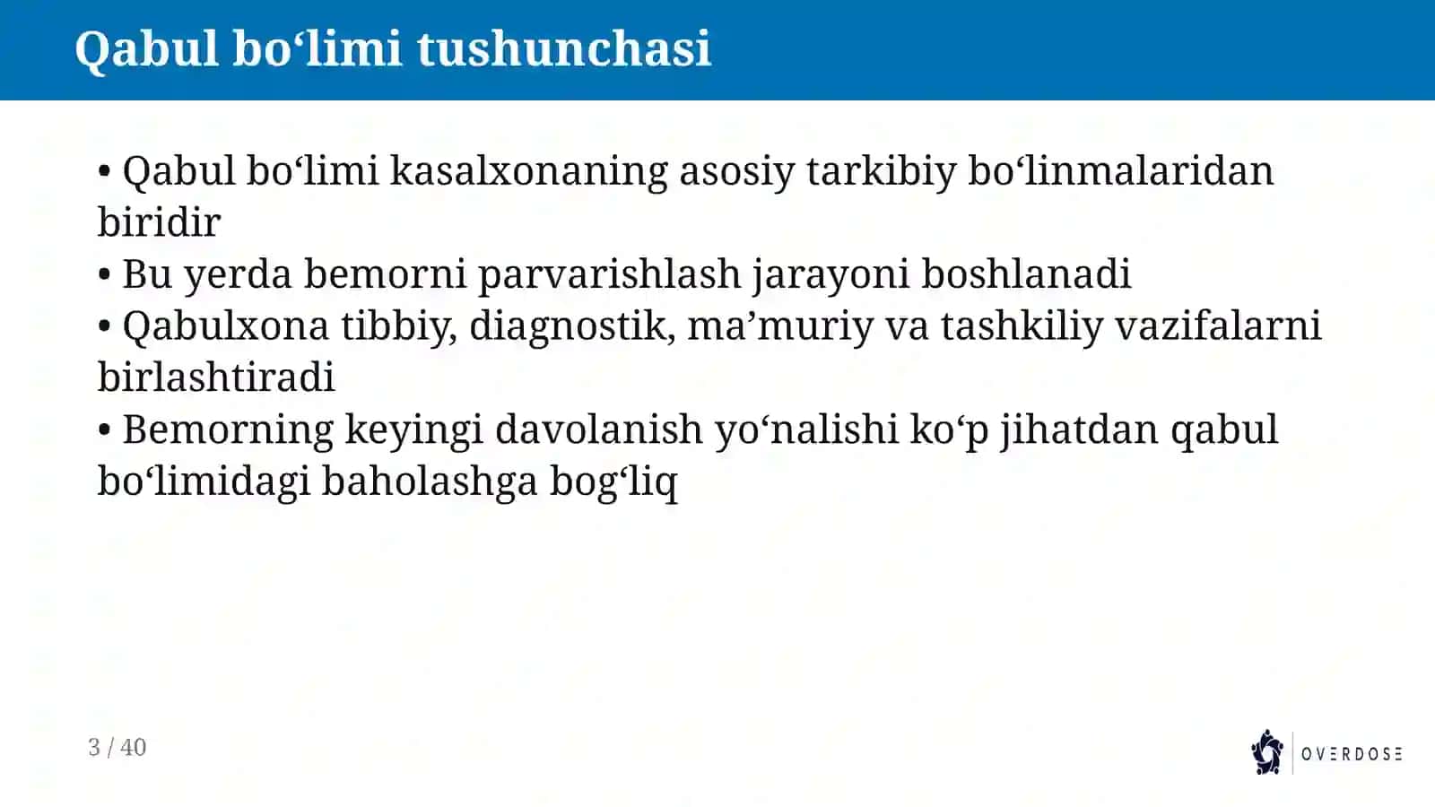 Tibbiyot kasbiga kirish 3