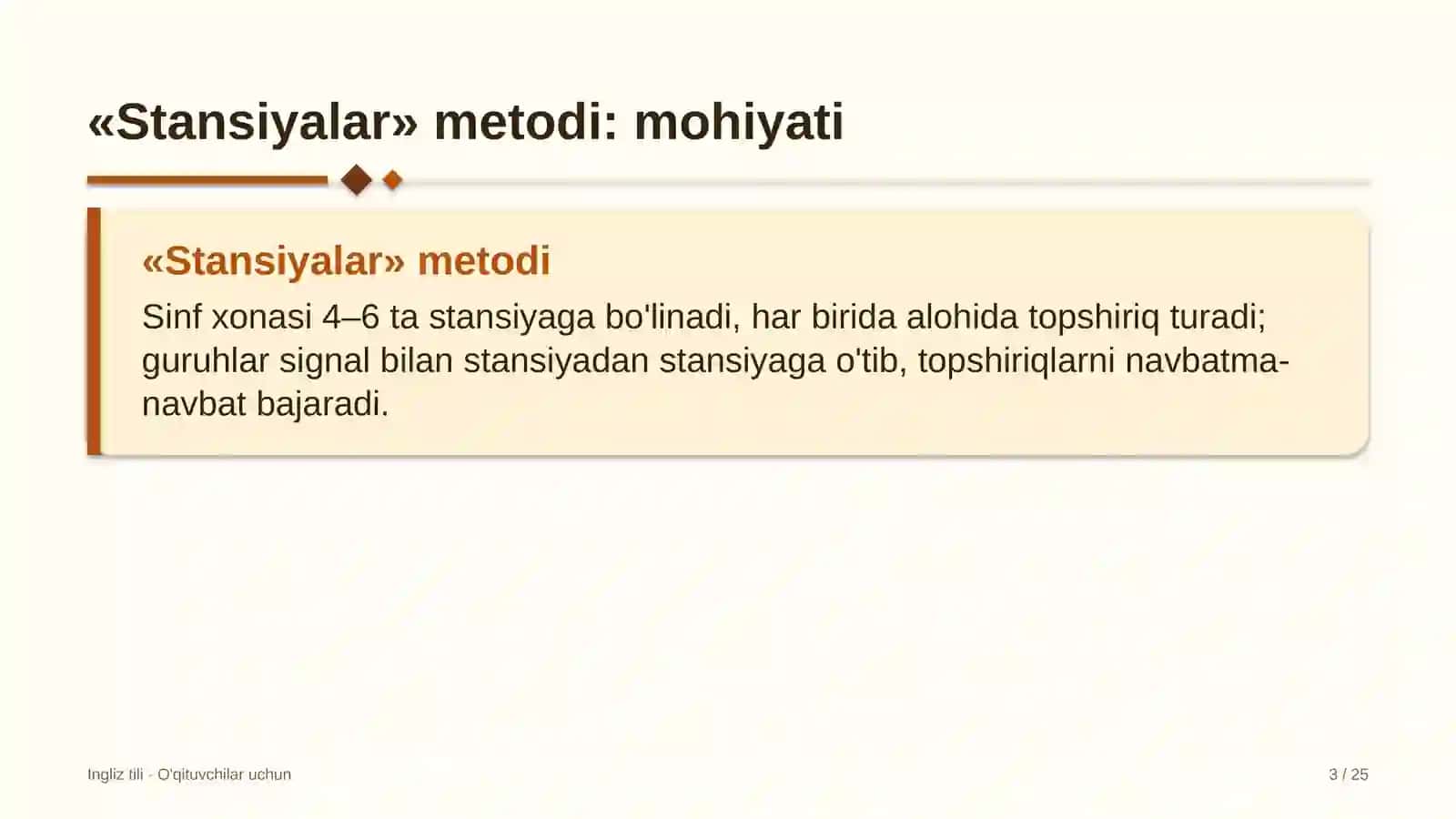 ingliz tili darslarida stansiyalar metodidan foydalanish 2950 3