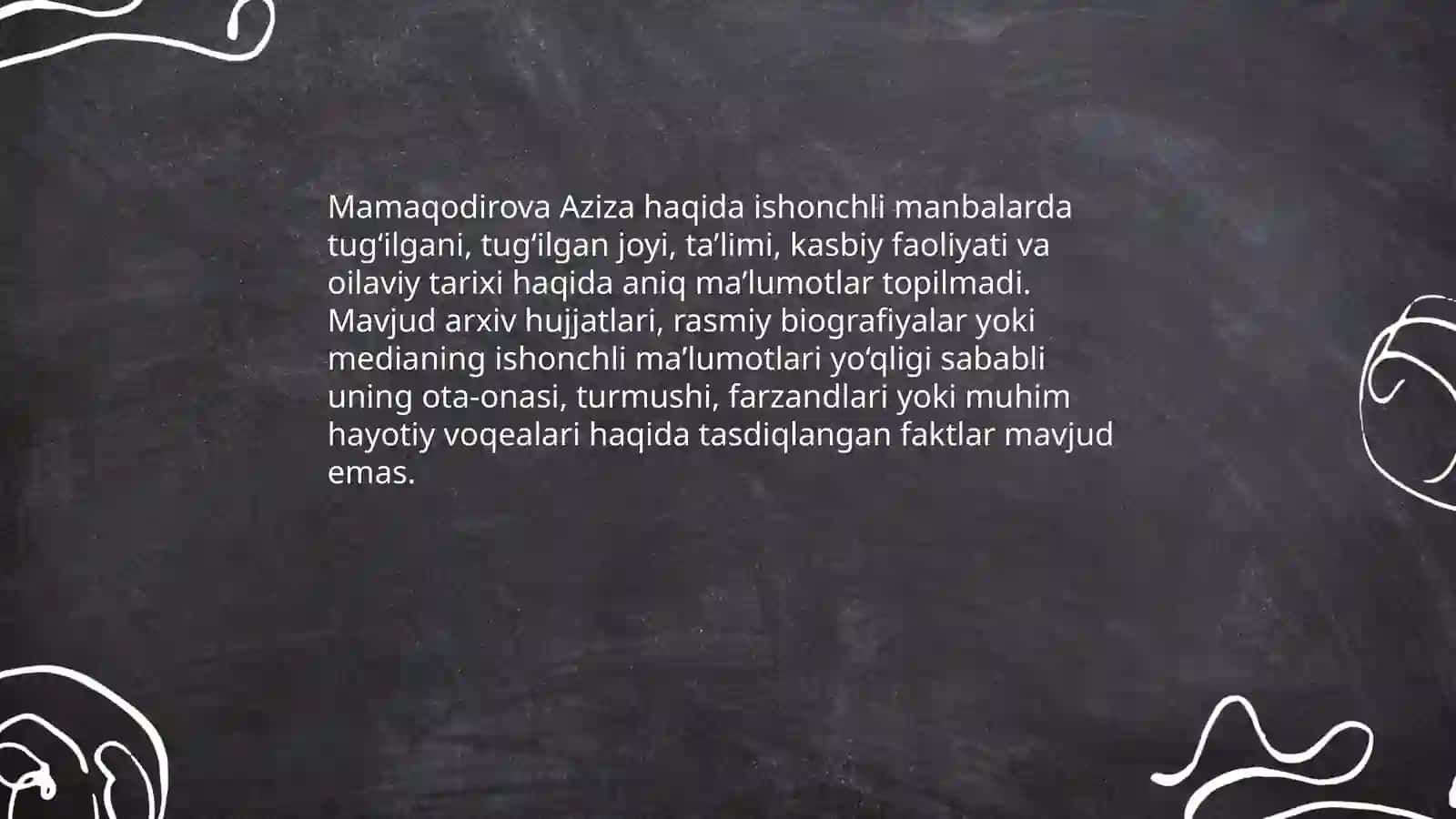 Mamaqodirova Aziza 3