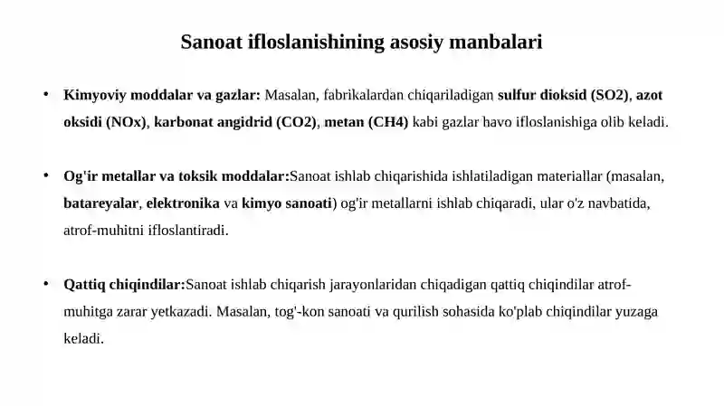 Sanoat Ifloslanishi 3