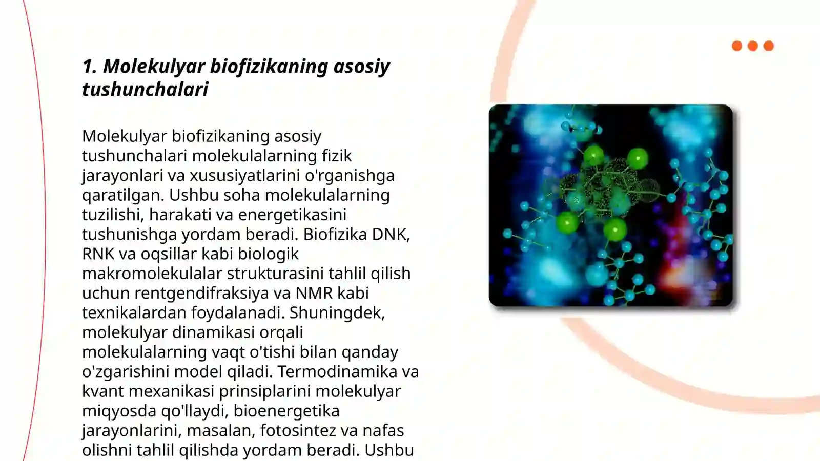 Molekulyar biofizika asoslari 3