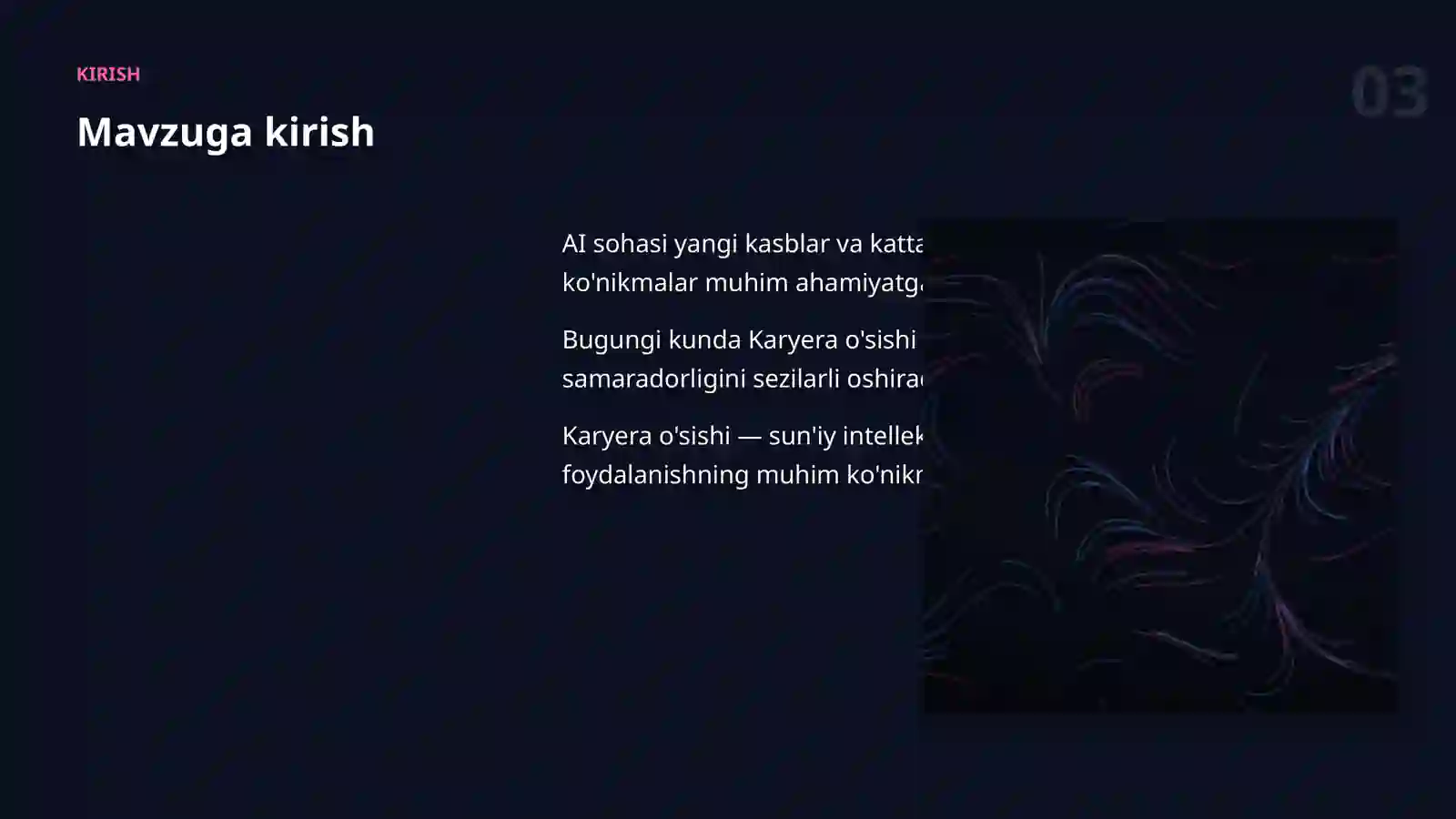 AI KASBLARI VA KO'NIKMALAR 3