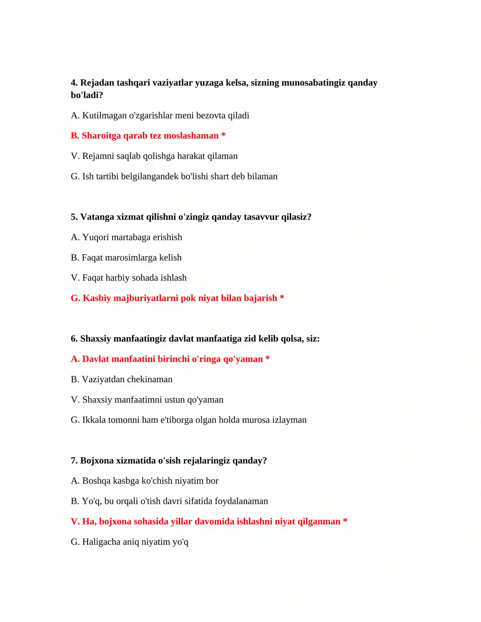 Bojxona savollari javoblari bilan 3