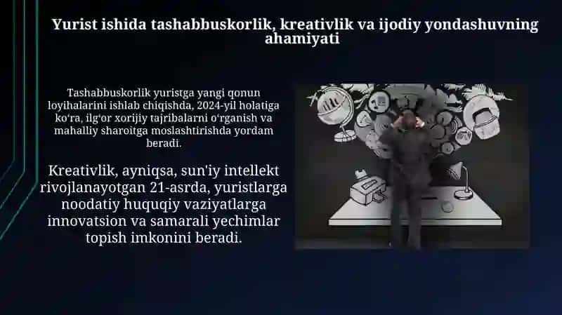 Yurist faoliyatida tashabbuskorlik kreativlik va masalaga ijodiy yondashuv 3