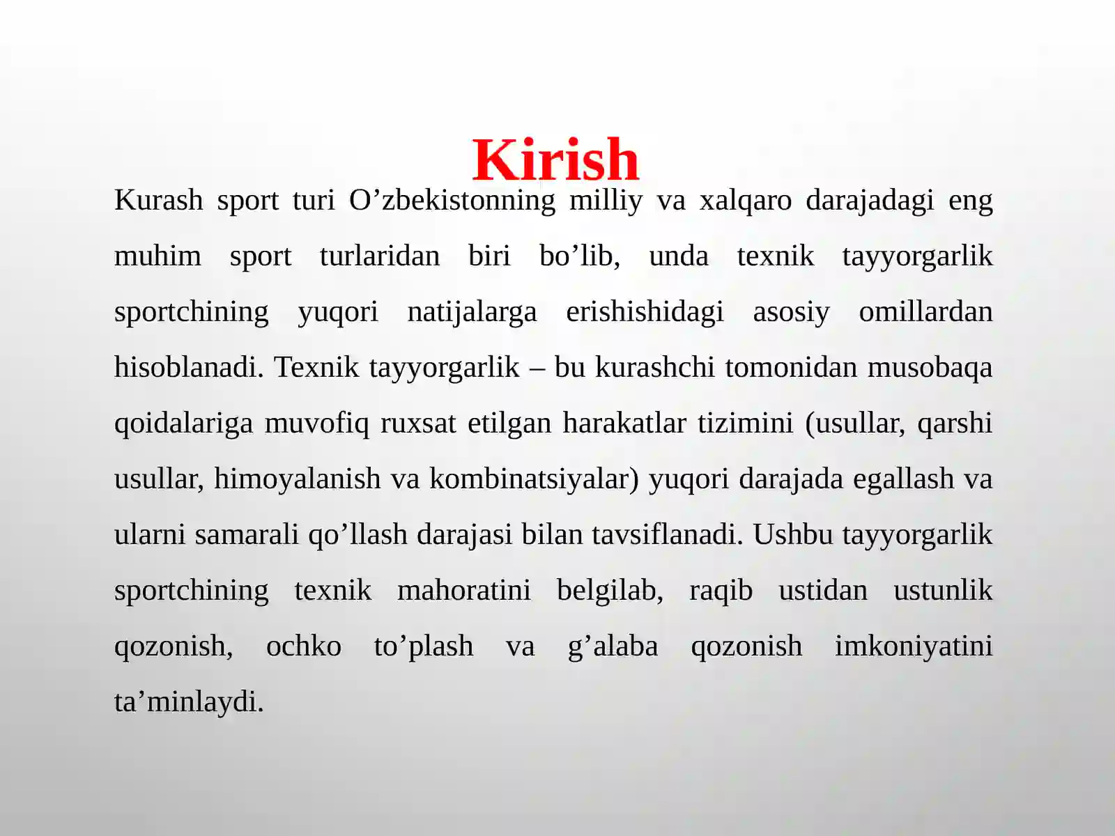KURASHDA TEXNIK TAYYORGARLIK TO’G’RISIDA TUSHUNCHA 3