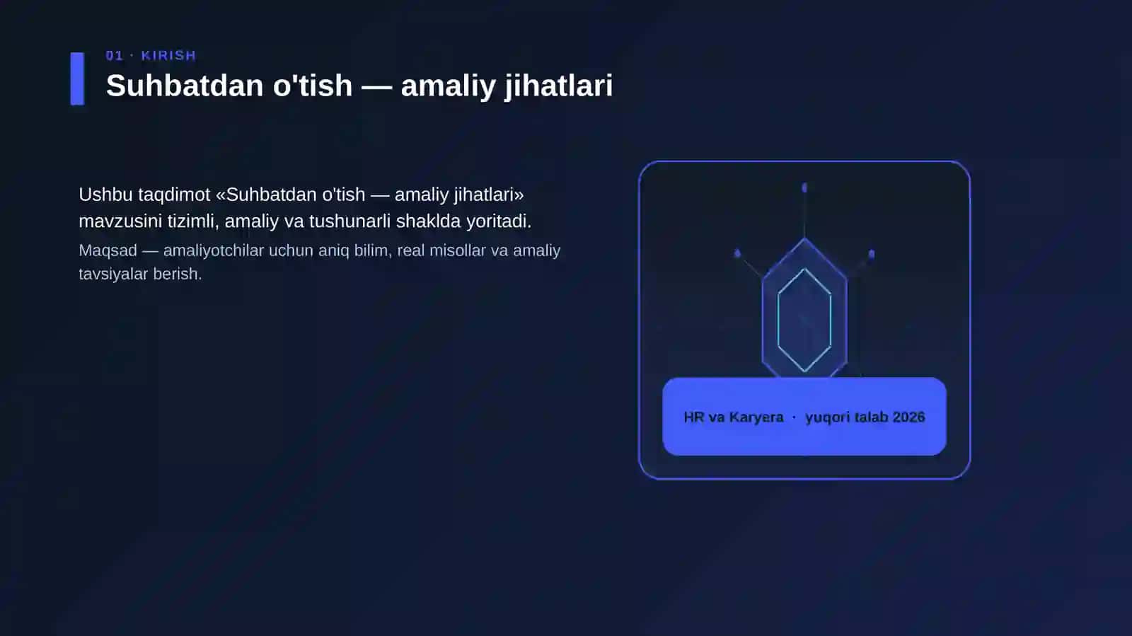 Suhbatdan o'tish — amaliy jihatlari 3