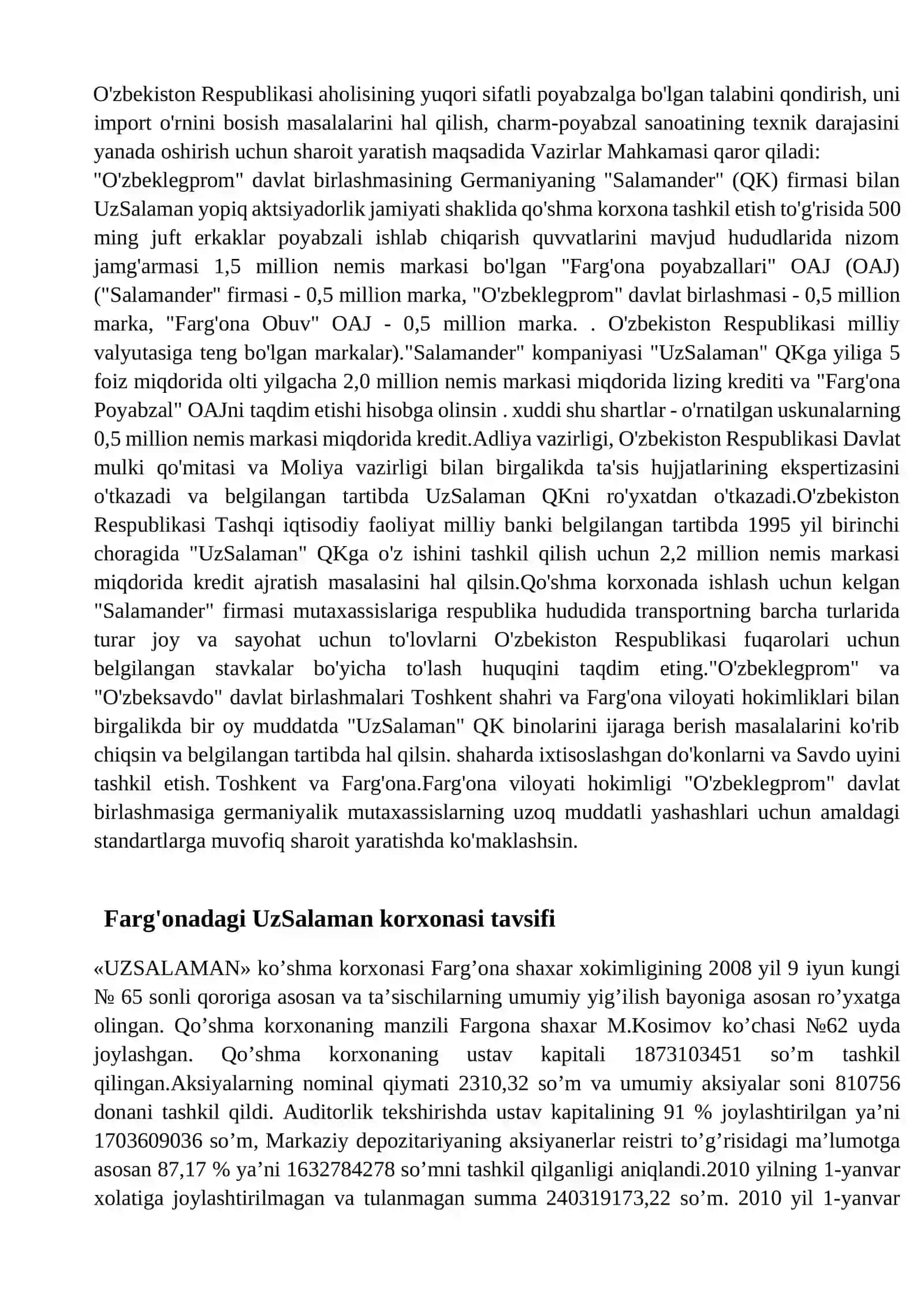 MALAKAVIY AMALIYOTI UCHUN TAYYORLAGAN HISOBOTI 3