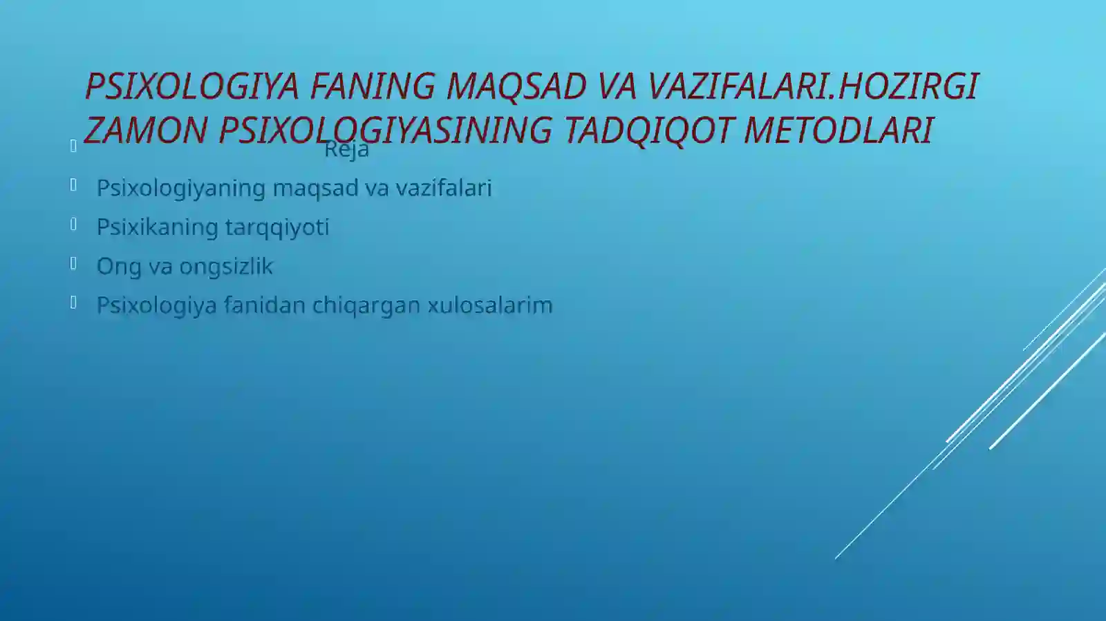 Psixologiyafanidantayyorlagan Mustaqilish 3