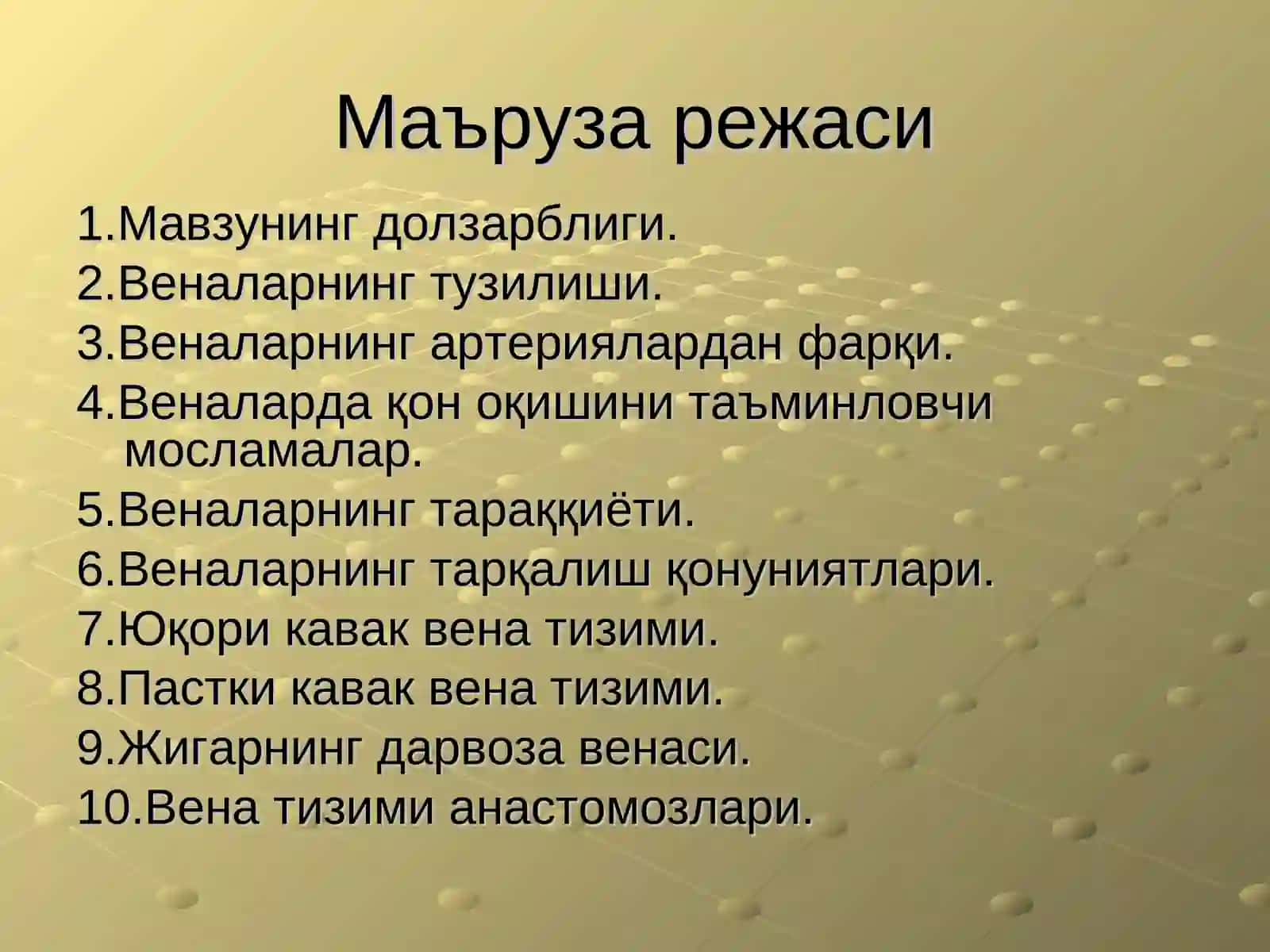 Vena tizimining tuzilishi, vazifaviy va yoshli anatomiyasi 3