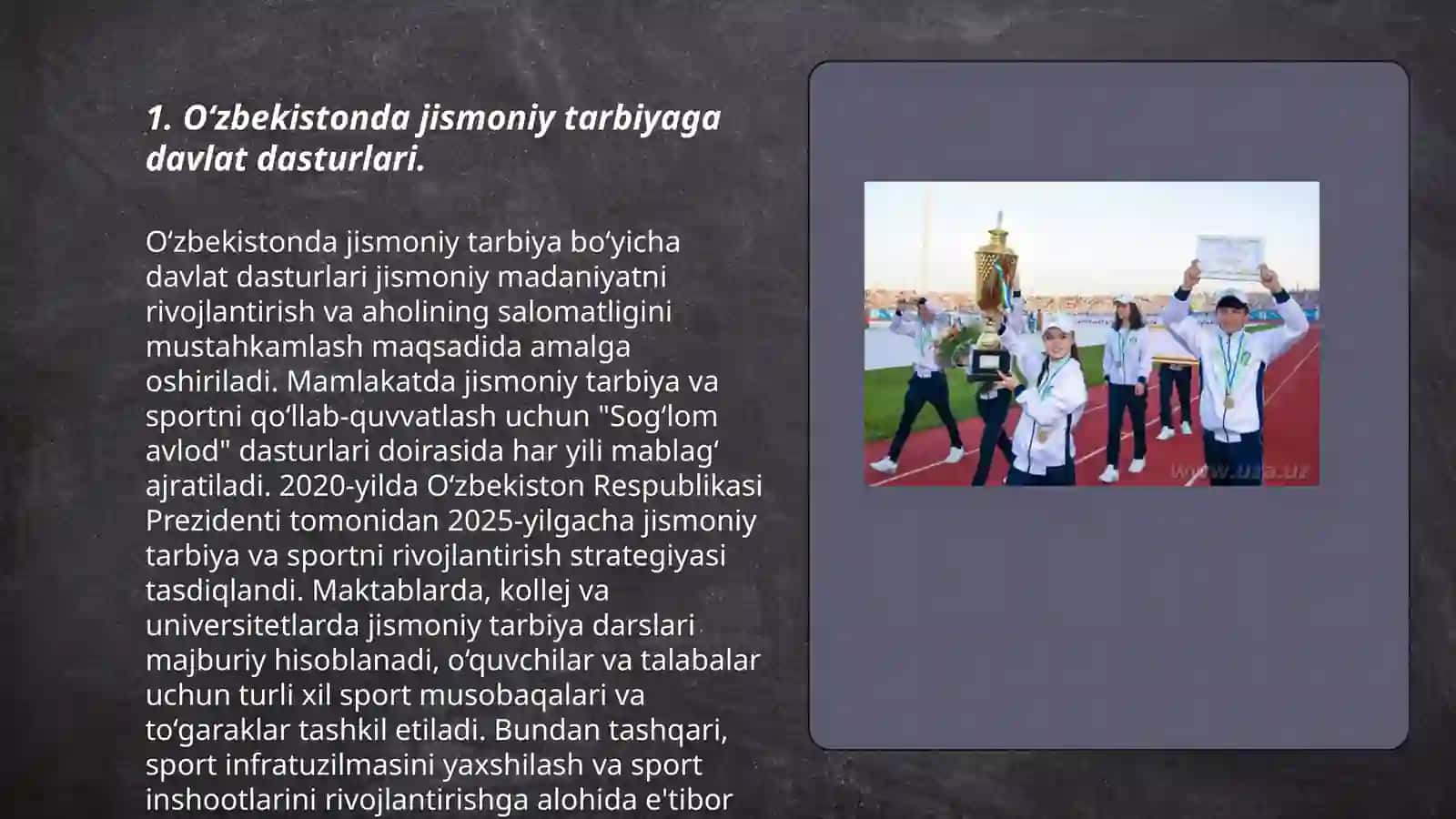 O‘zbekistonda jismoniy tarbiya va sportni boshqarishning zamonaviy tizimi 3