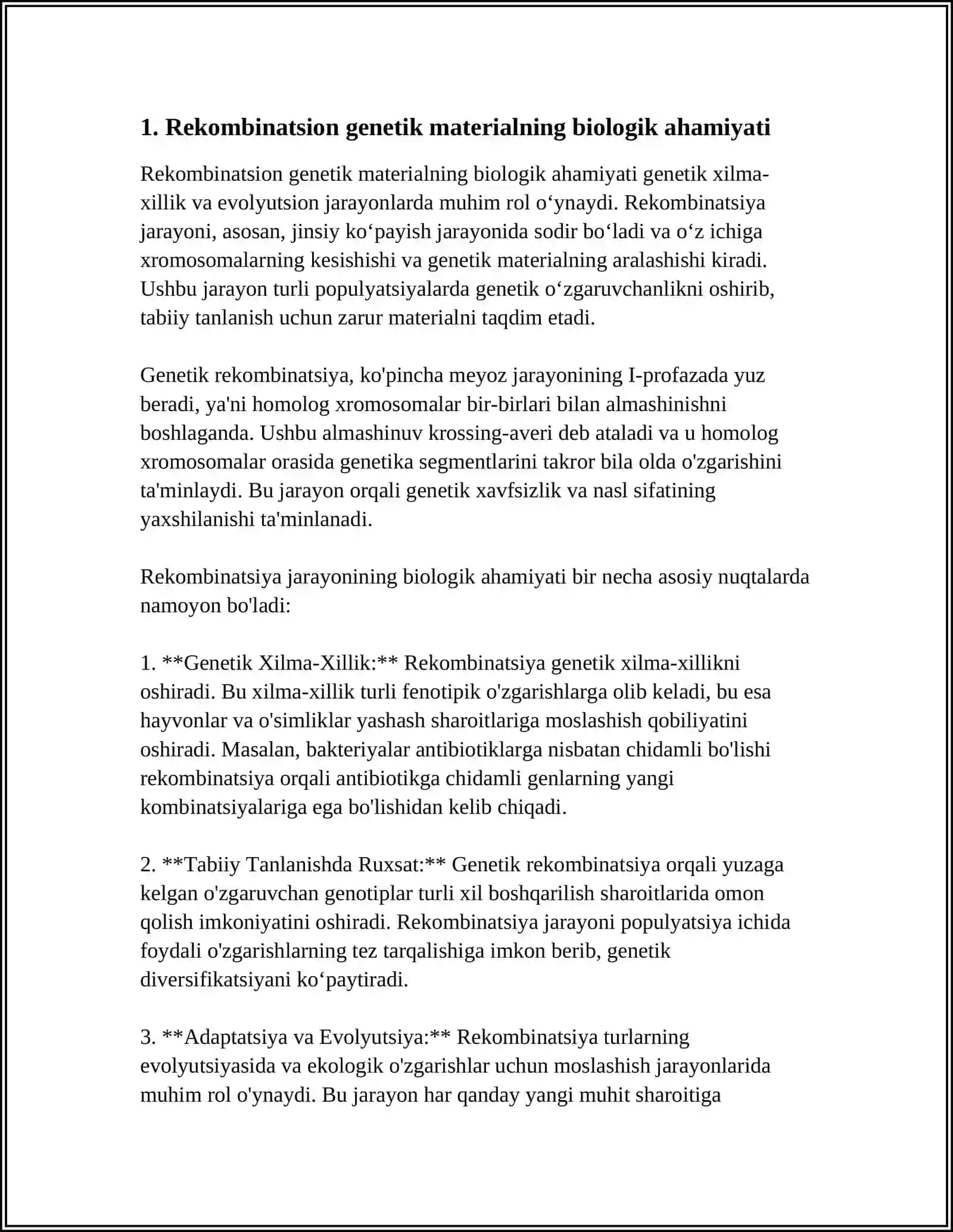 DNK REKOMBINATSIYASINING MOLEKULYAR MEXANIZMI 3