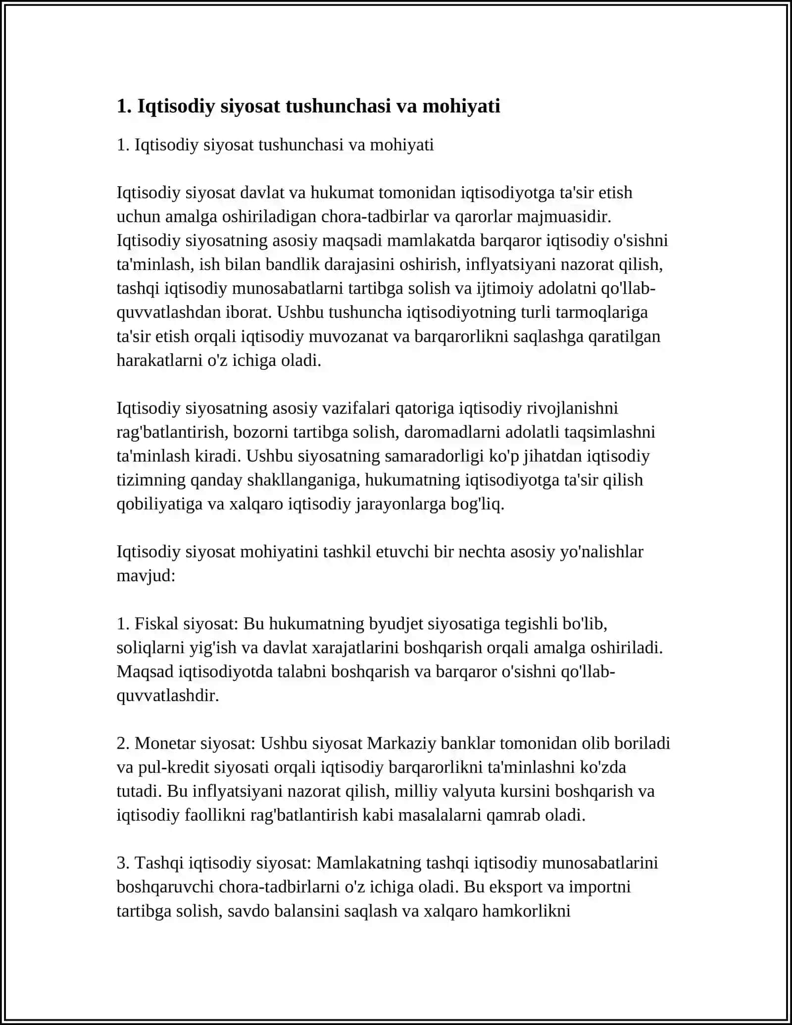 IQDISODIY SIYISAT TUSHUNCHASI,VAZIFALARI VA ELEMENTLARINI URGANISH 3