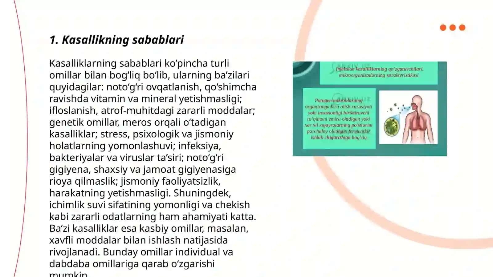 Kasallik etiologiyasi, patogenezi, rivojlanishi 3
