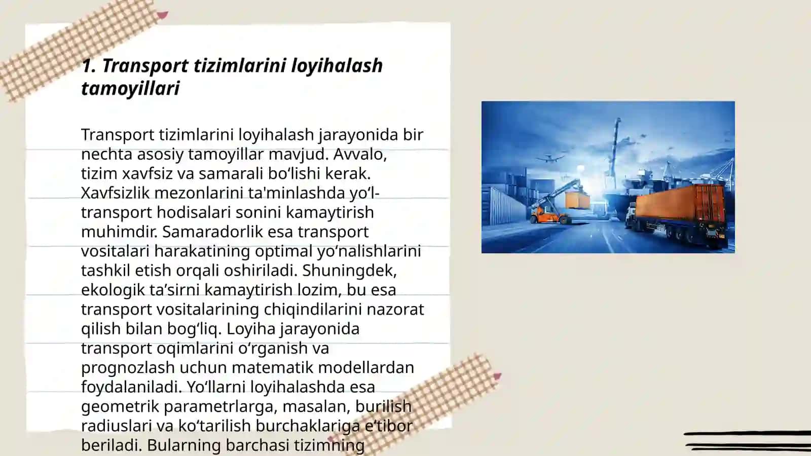 Transport va logistika tizimlarini loyxalash 3
