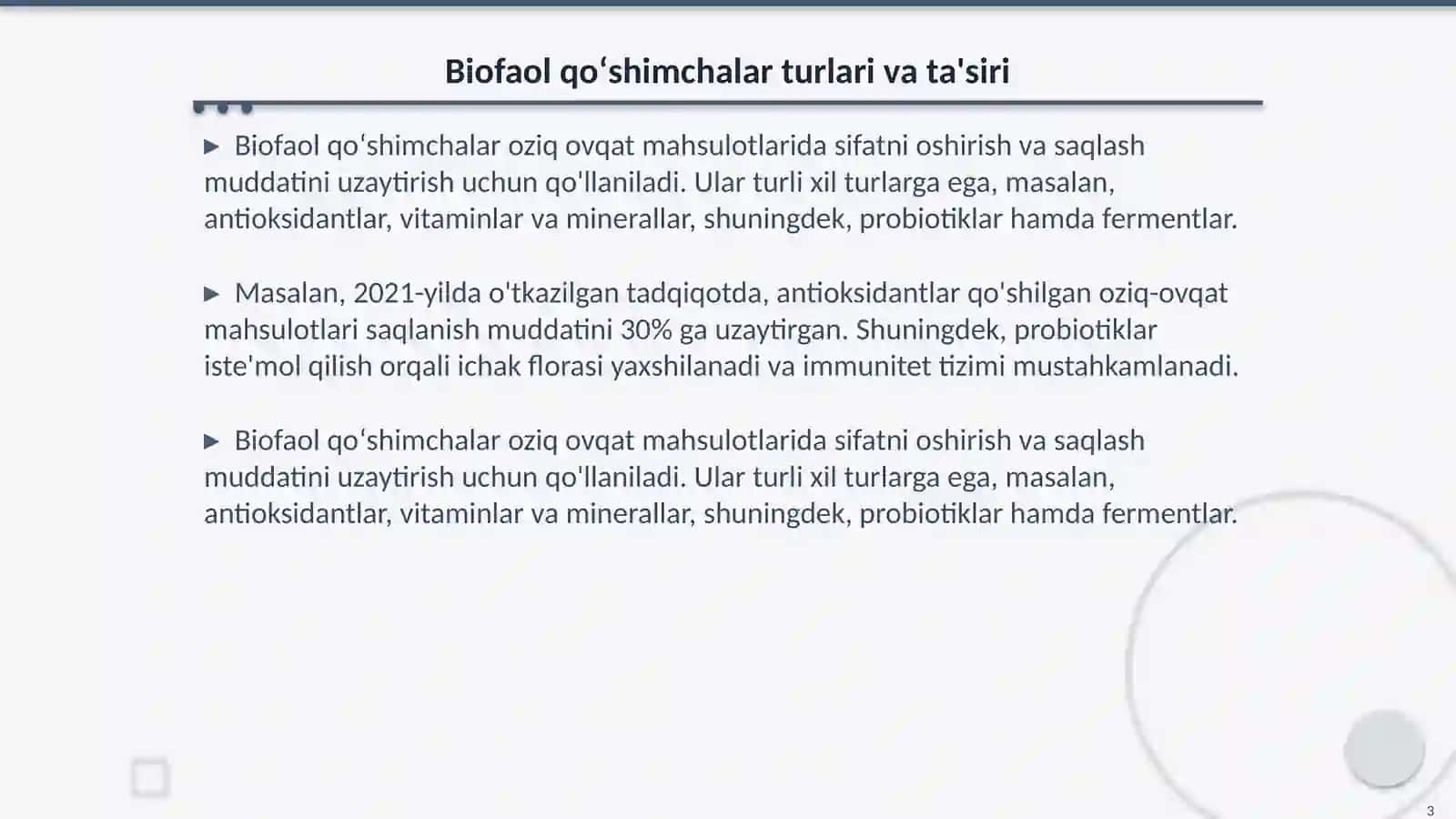 Biofaol qoʻshimchalar 3