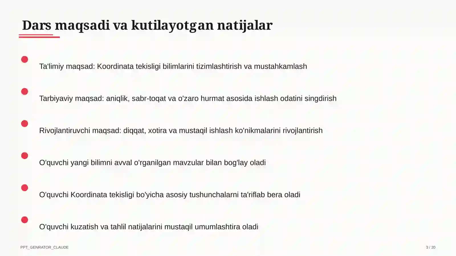 Koordinata tekisligi (6-sinf) 4