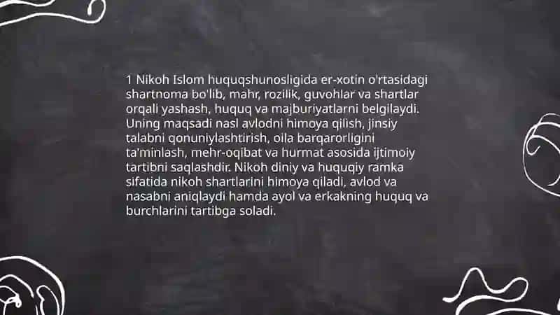 Islom huquqshunosligida nikoh: taʼrif va maqsad 3