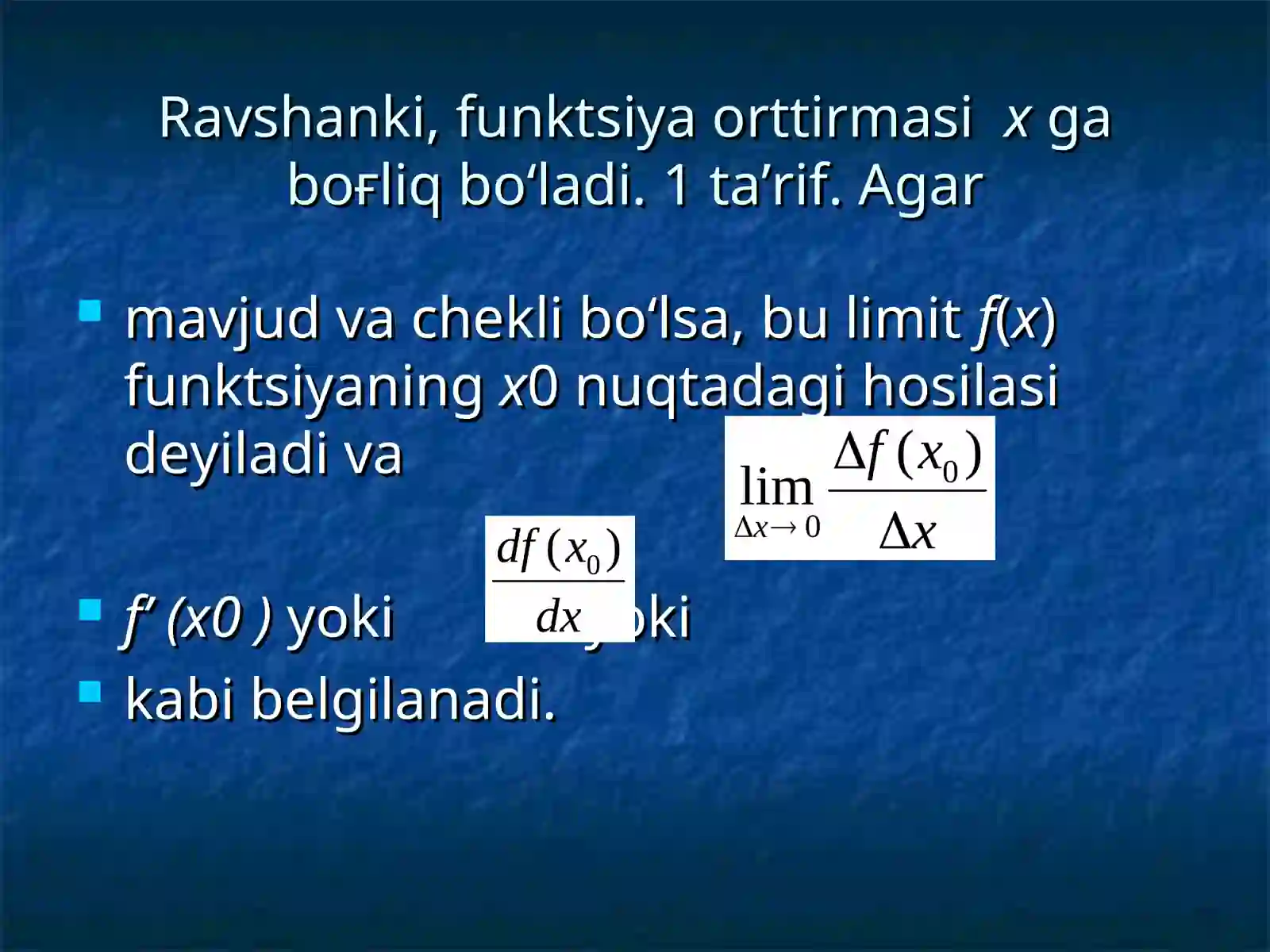 Funksiya hosilasi 3