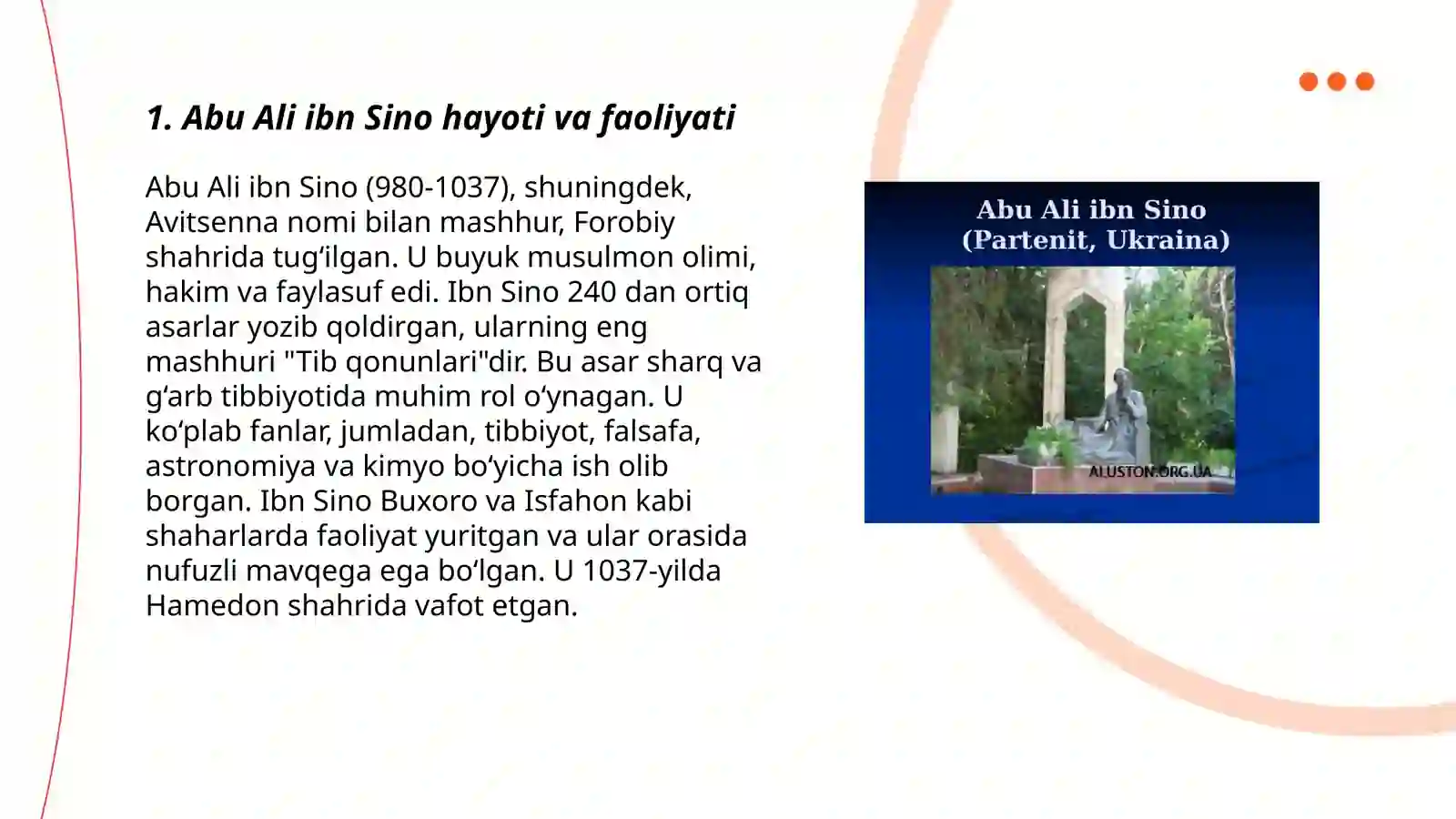 Abu Ali ibn Sino tib qonunlari kitobi haqida malumot 3