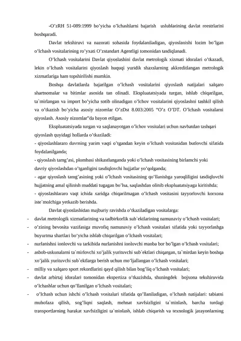 Metrоlоgik tekshirish, o'lchash, qiyoslash va kalibrlash 3