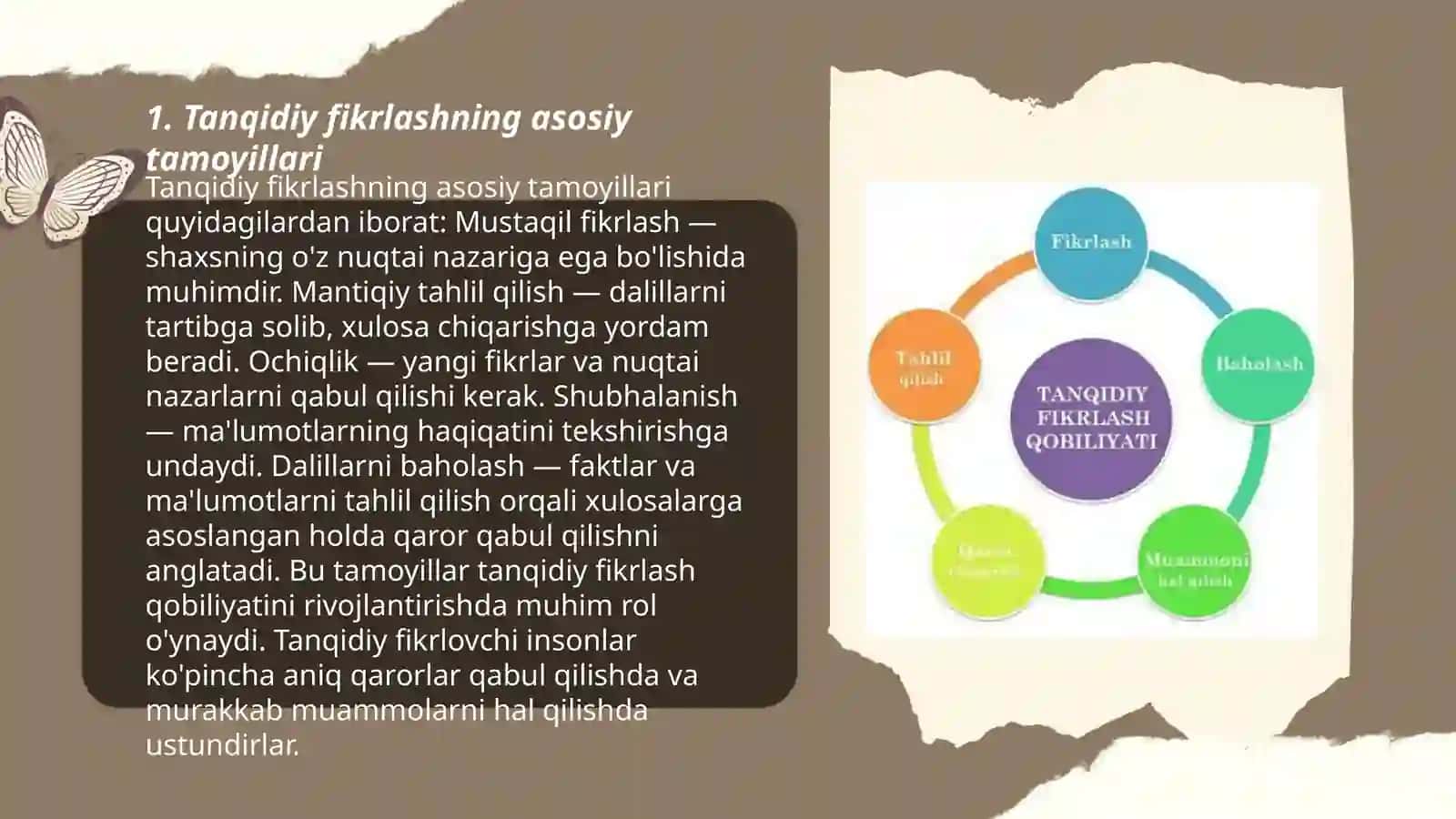 Sof skils tanqidiy fikrlash. Ijodiy fikrlash 3