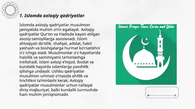 Islom dini qadriyatlari 3
