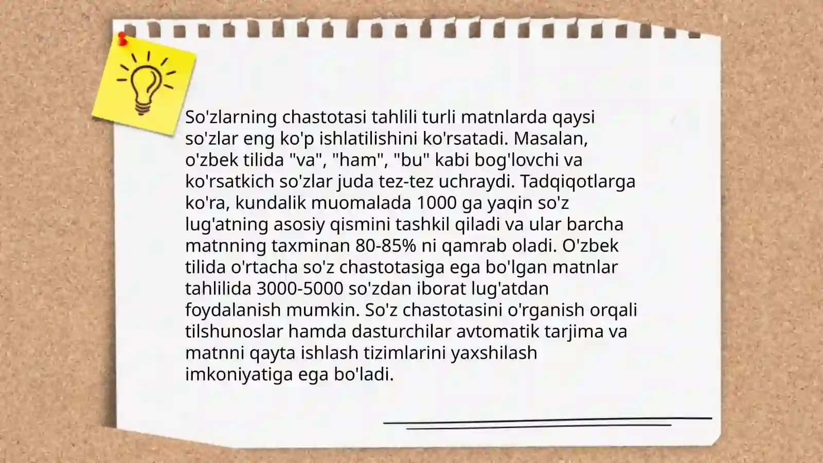 Òzbek tilining chastotali luĝati 3