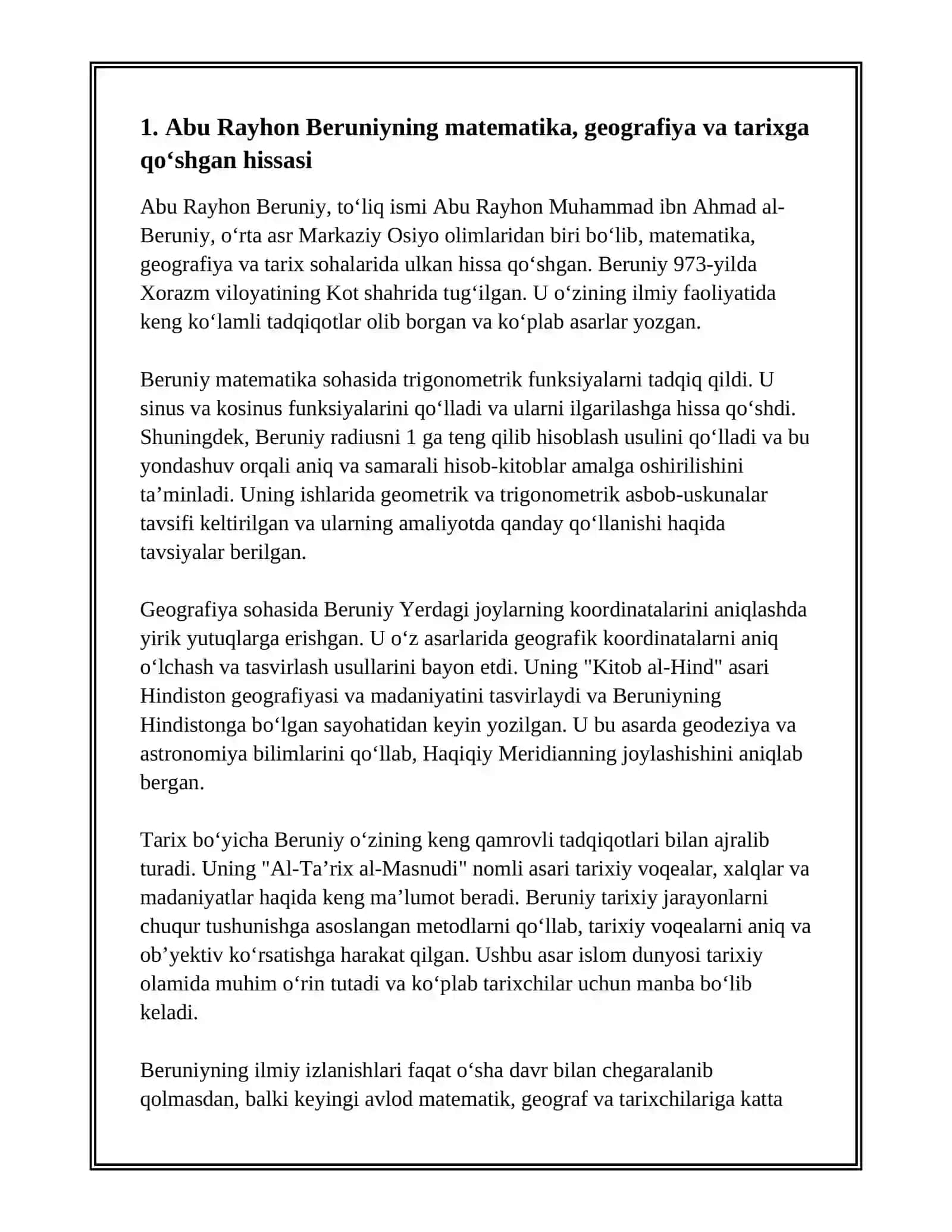 ÒRTA OSIYOLIK ALLOMALARNING JAHON SIVILIZATSIYASIGA QÒSHGAN HISSASI 3