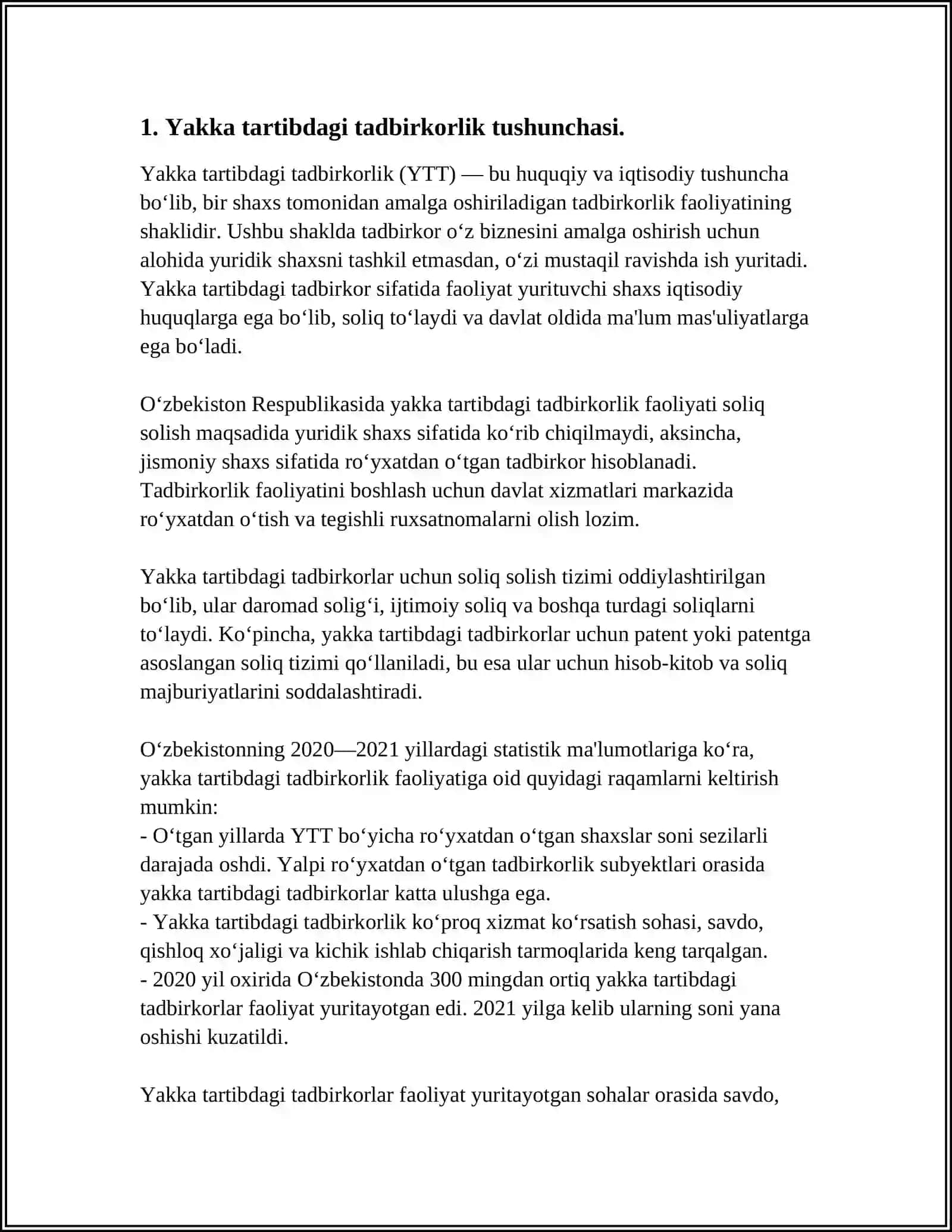 YAKKA TARTIBDAGI TADBIRKORLIK TUSHUNCHASI VA ULARNI SOLIQQA TORTISH JARAYONI 3